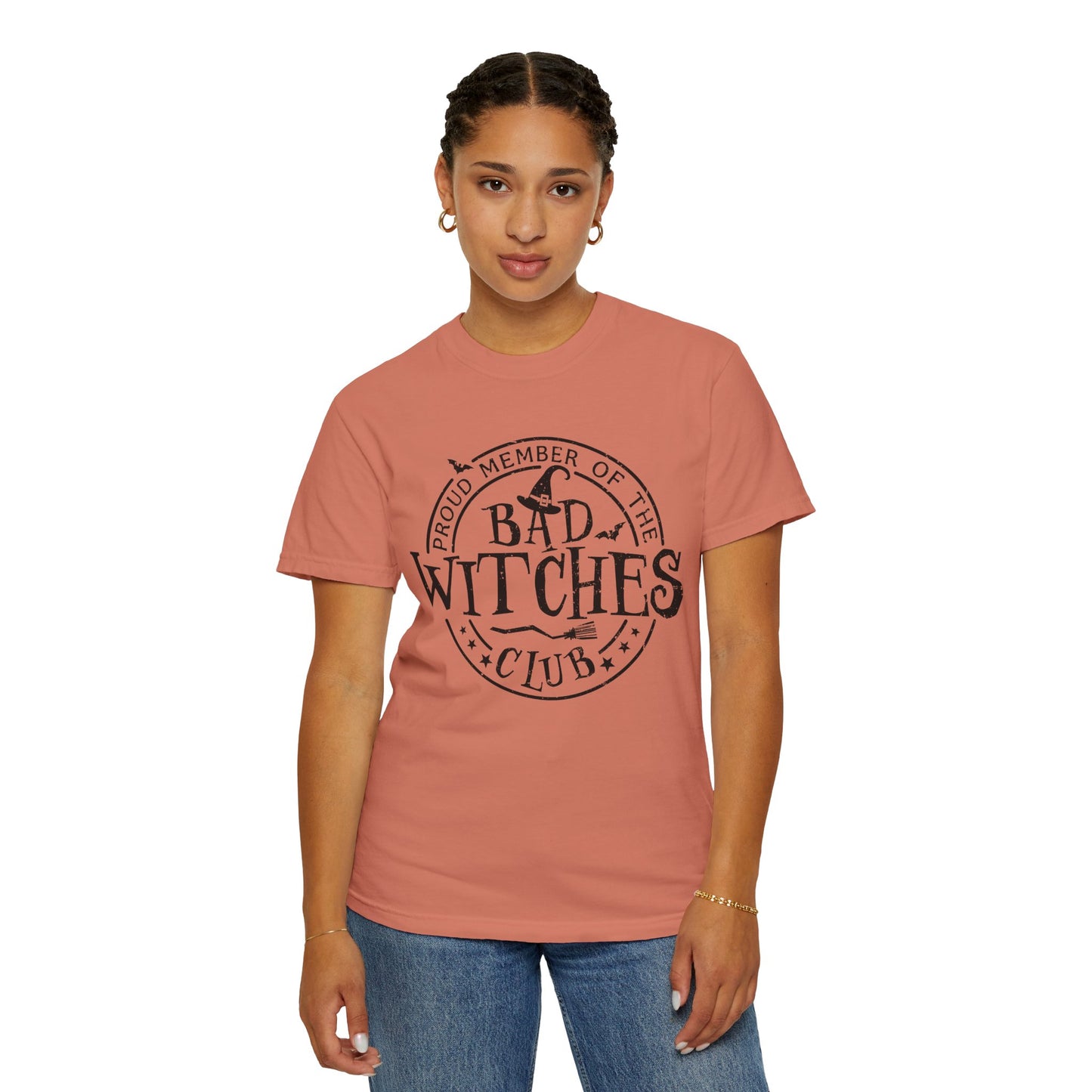 Bad Witches Club Unisex Garment-dyed Tee Comfort Color T-shirt - Halloween Holiday Season Gift Ideas