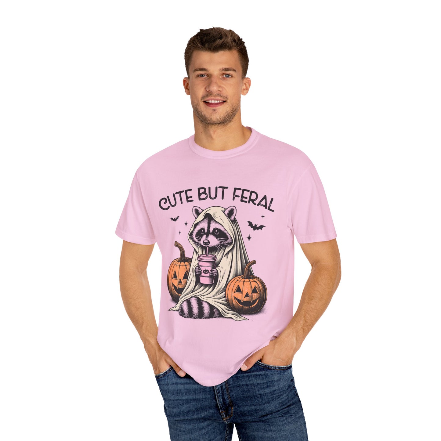 Raccoon Garment-dyed Tee Comfort Color T-shirt - Cute and Feral Halloween Season Gift Ideas