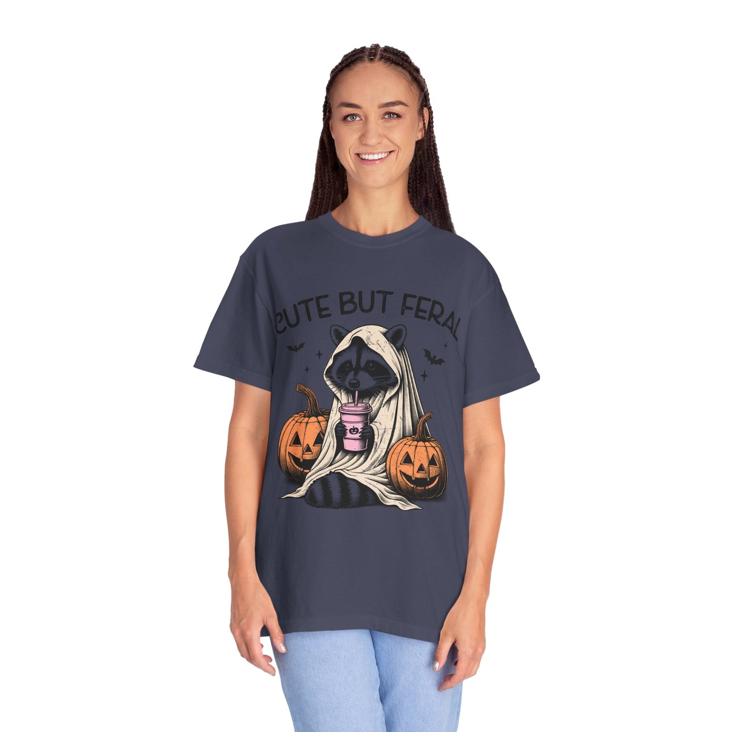 Raccoon Garment-dyed Tee Comfort Color T-shirt - Cute and Feral Halloween Season Gift Ideas