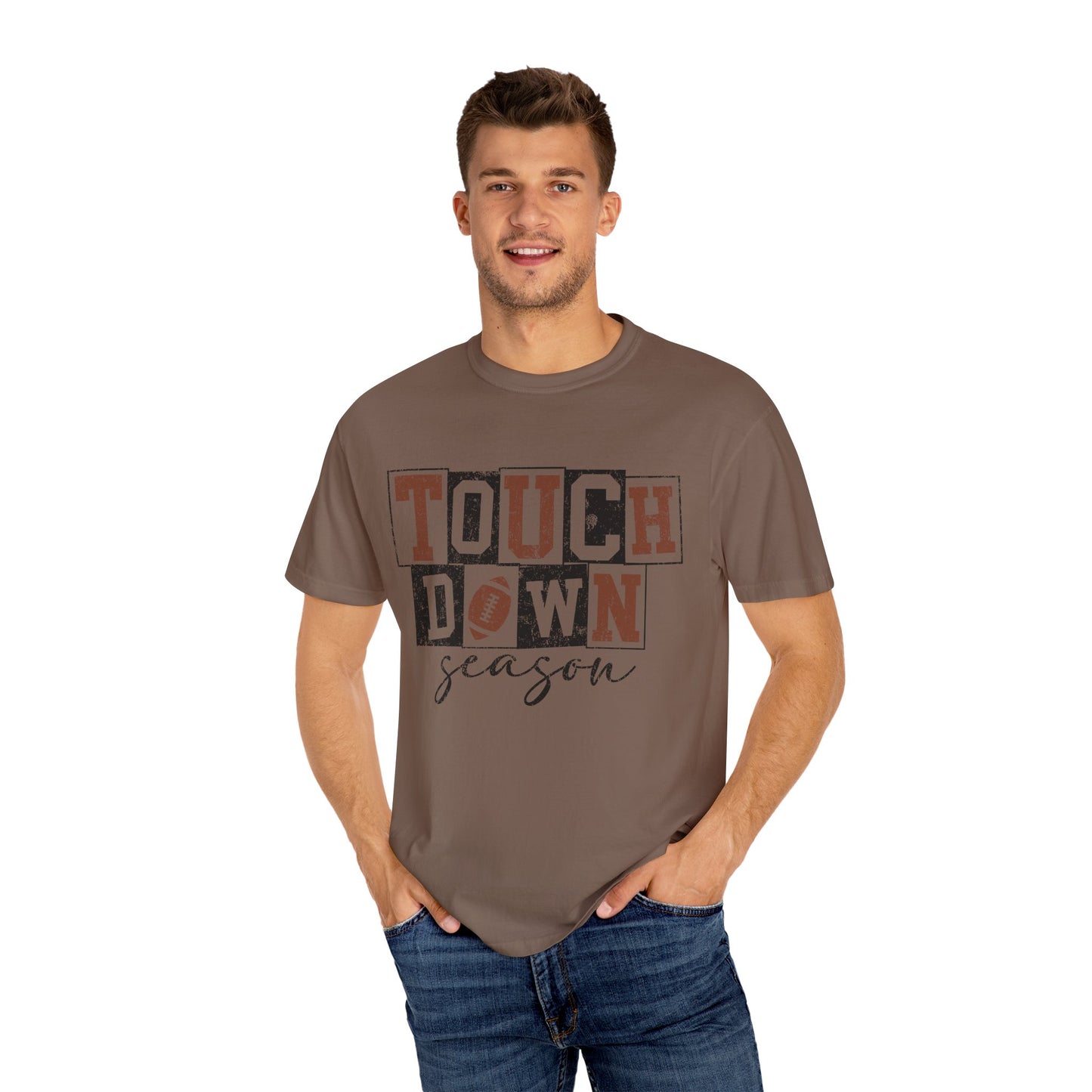 Football Season Unisex Garment-dyed Tee Comfort Color T-shirt - Touch Down Gift Ideas