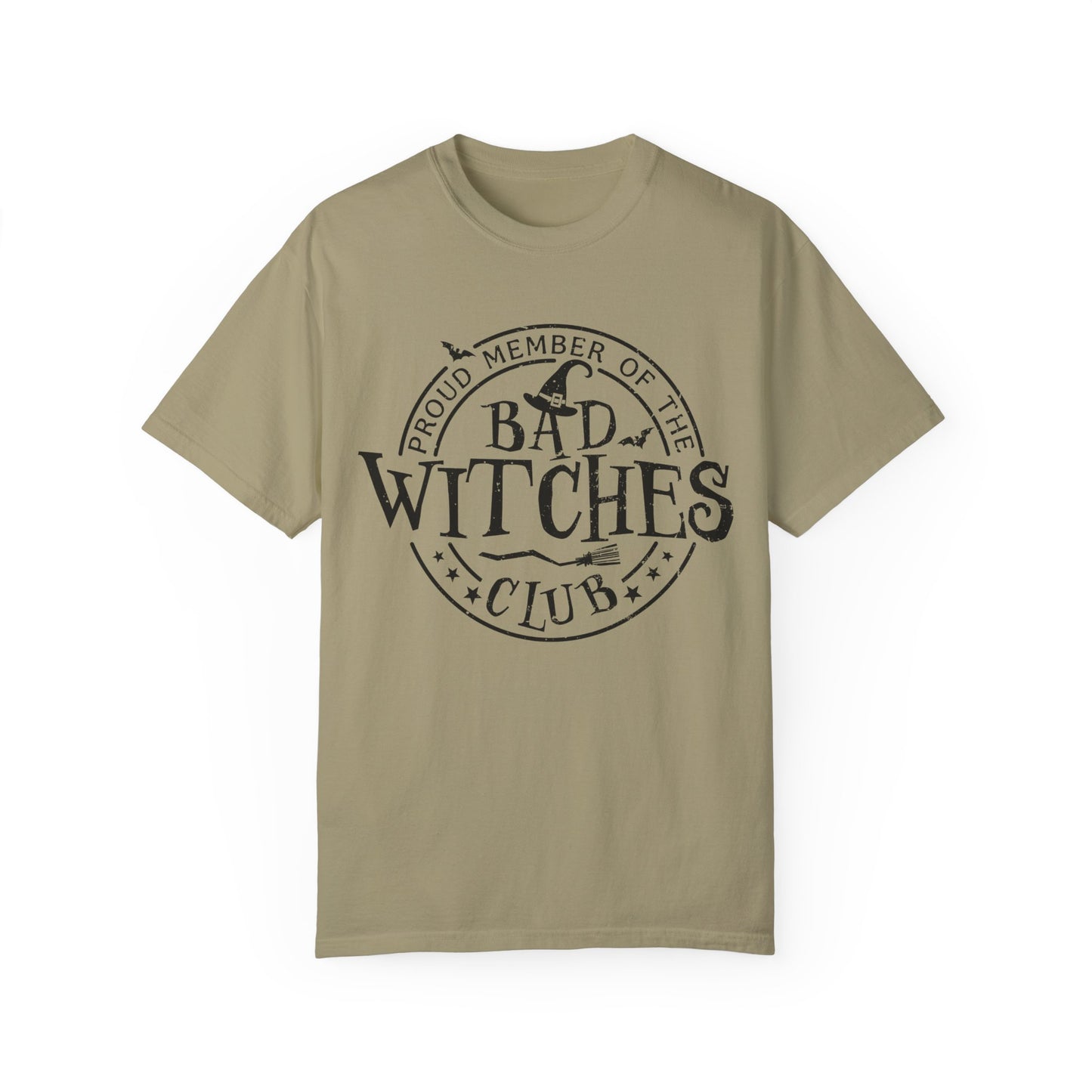 Bad Witches Club Unisex Garment-dyed Tee Comfort Color T-shirt - Halloween Holiday Season Gift Ideas