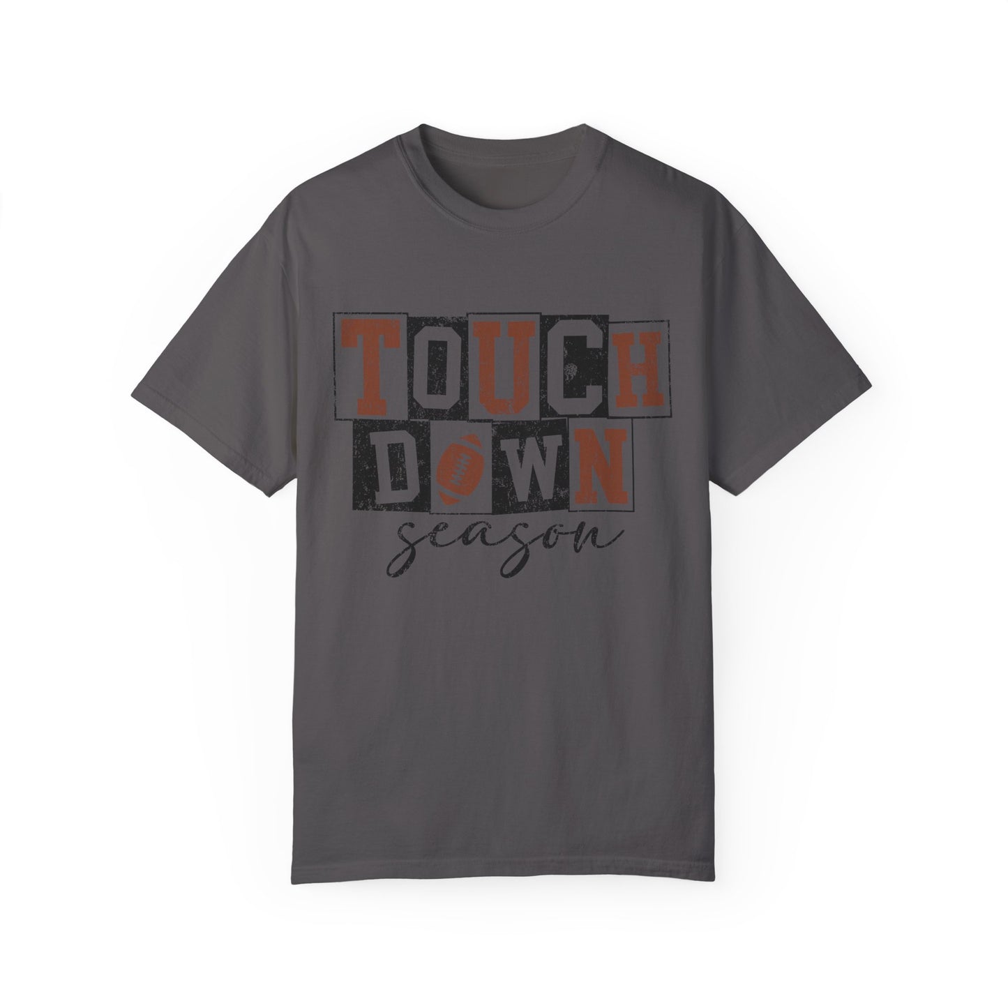 Football Season Unisex Garment-dyed Tee Comfort Color T-shirt - Touch Down Gift Ideas