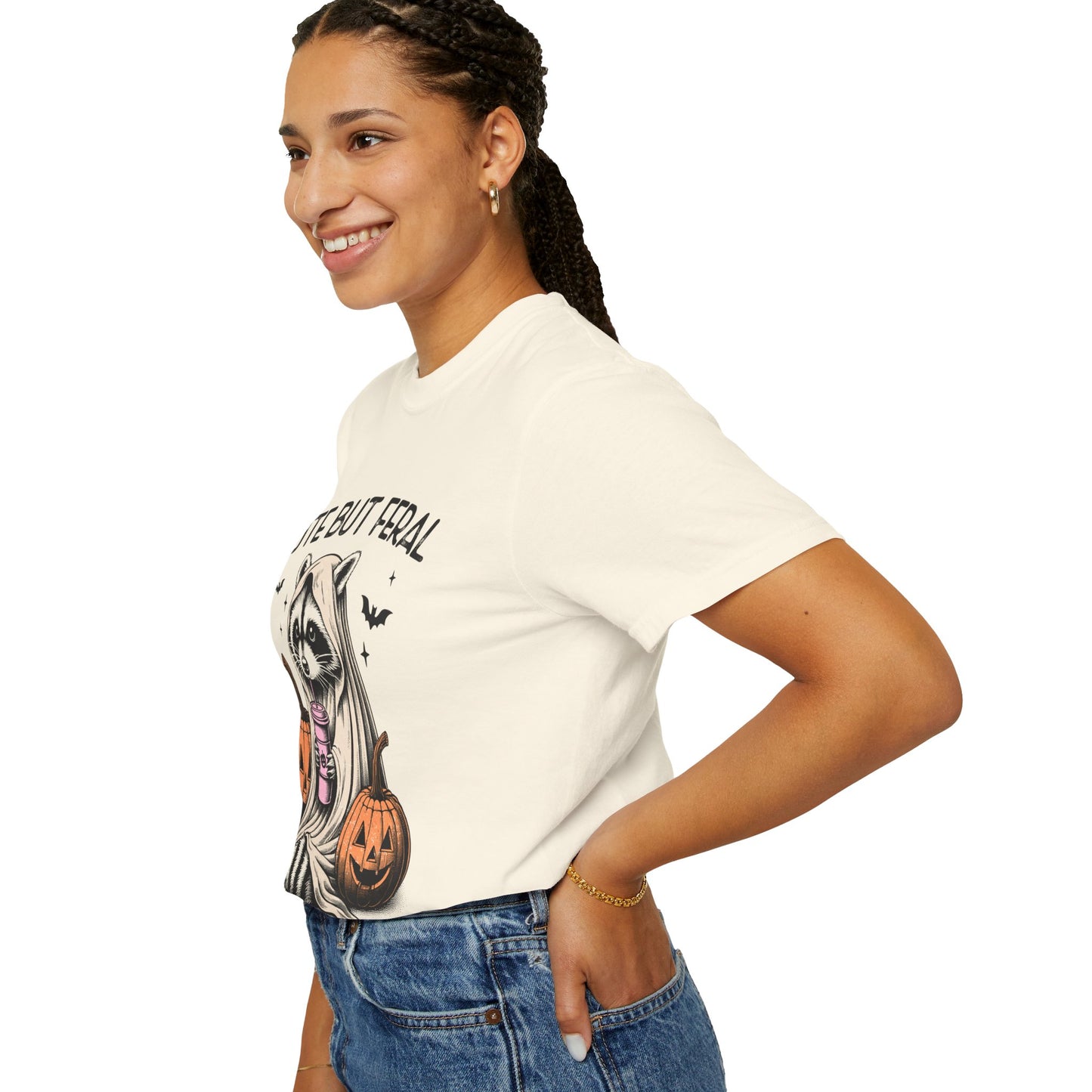 Raccoon Garment-dyed Tee Comfort Color T-shirt - Cute and Feral Halloween Season Gift Ideas