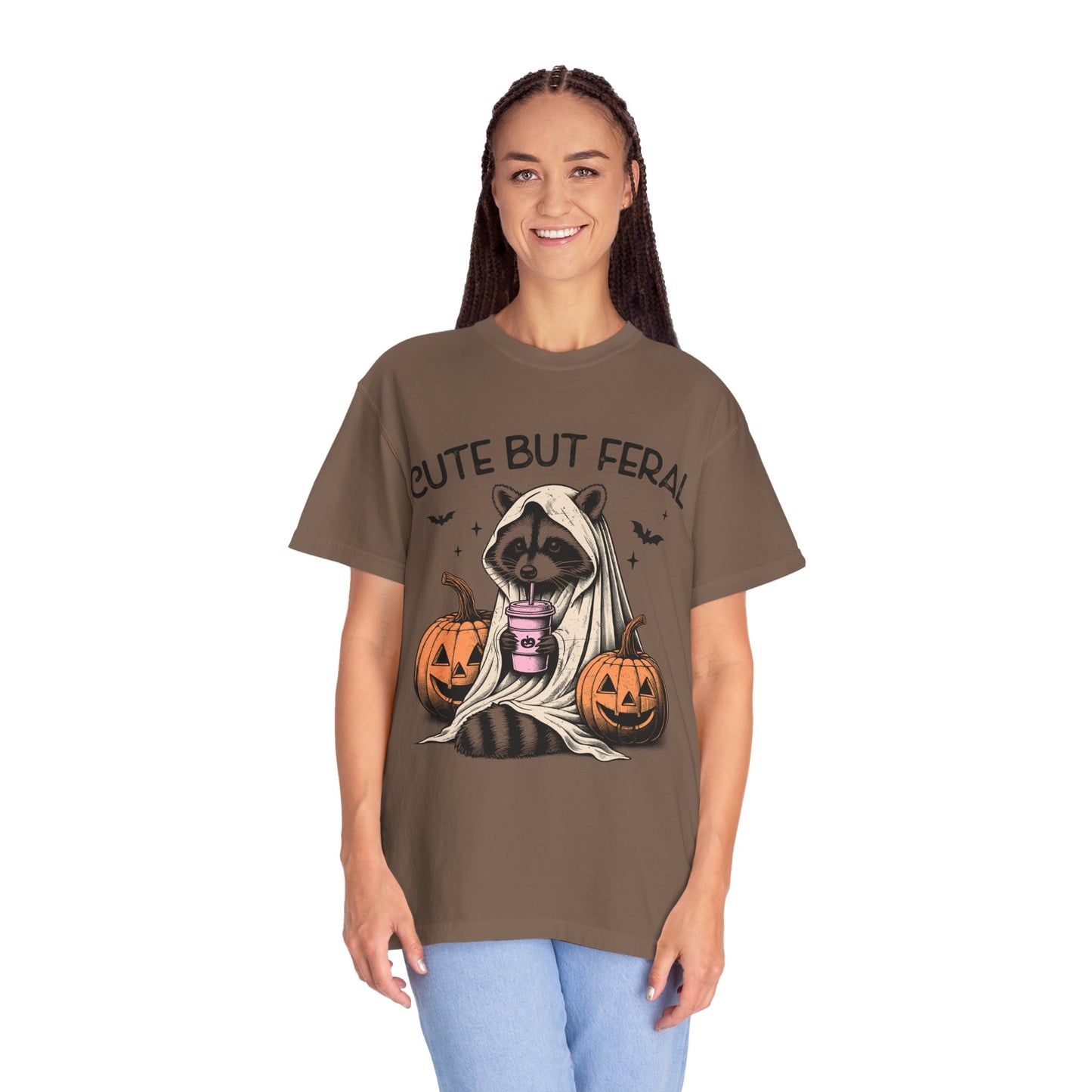 Raccoon Garment-dyed Tee Comfort Color T-shirt - Cute and Feral Halloween Season Gift Ideas