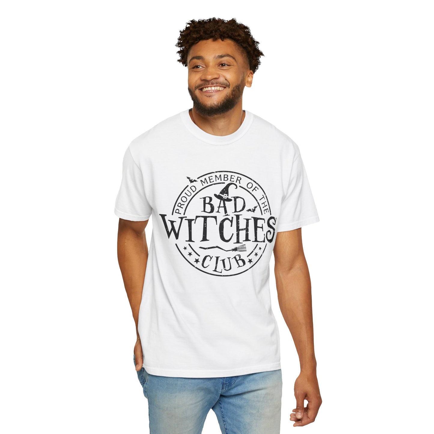 Bad Witches Club Unisex Garment-dyed Tee Comfort Color T-shirt - Halloween Holiday Season Gift Ideas