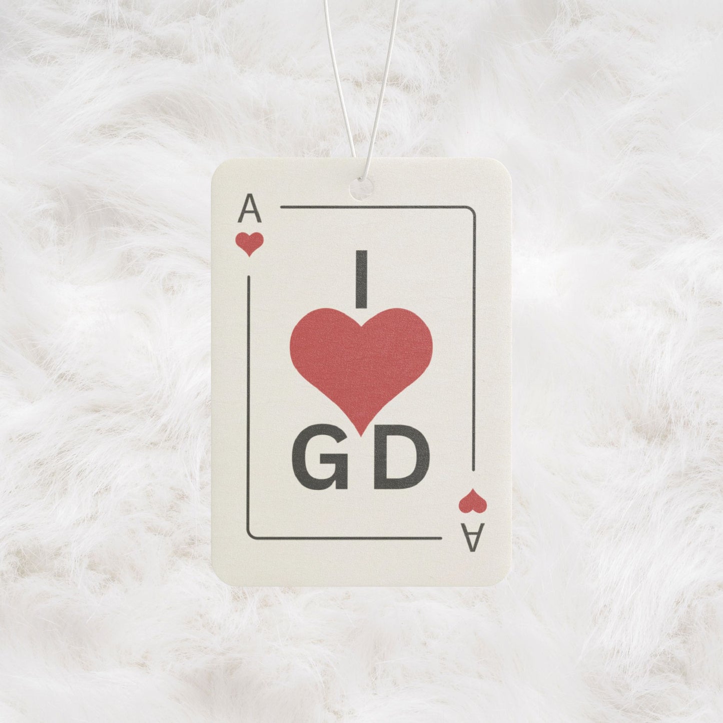 I Love GD Fans - Ace of Heart Car Air Freshener | Birthday Christmas Festival Concert Gift Idea