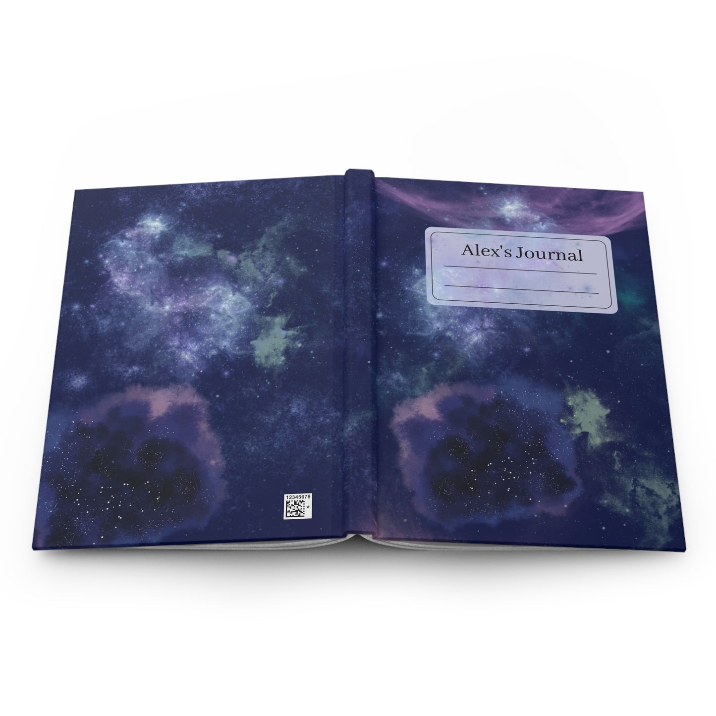 Personalized Name Galaxy Sky Hardcover Journal Notebook | College Book Lovers Gift Idea
