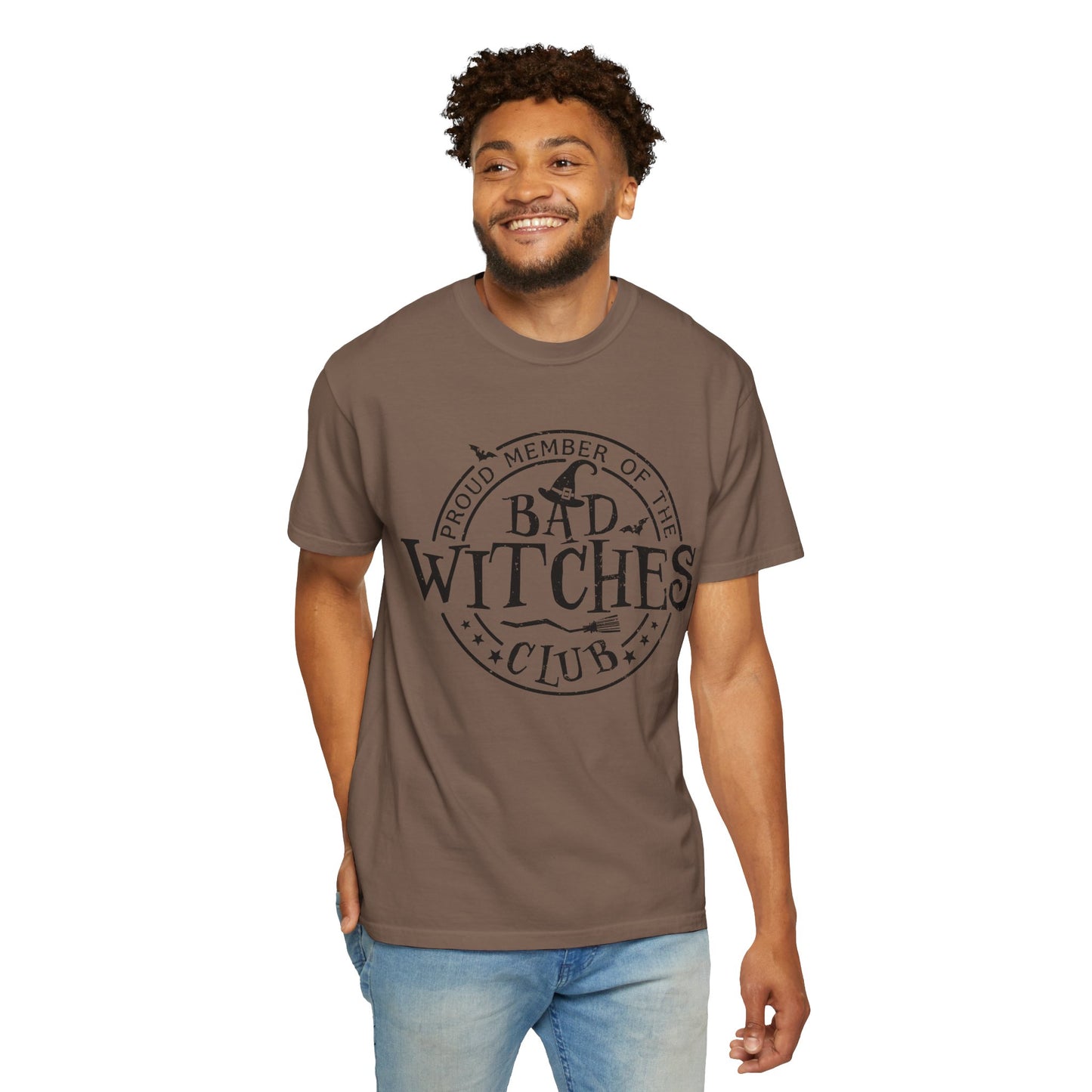 Bad Witches Club Unisex Garment-dyed Tee Comfort Color T-shirt - Halloween Holiday Season Gift Ideas