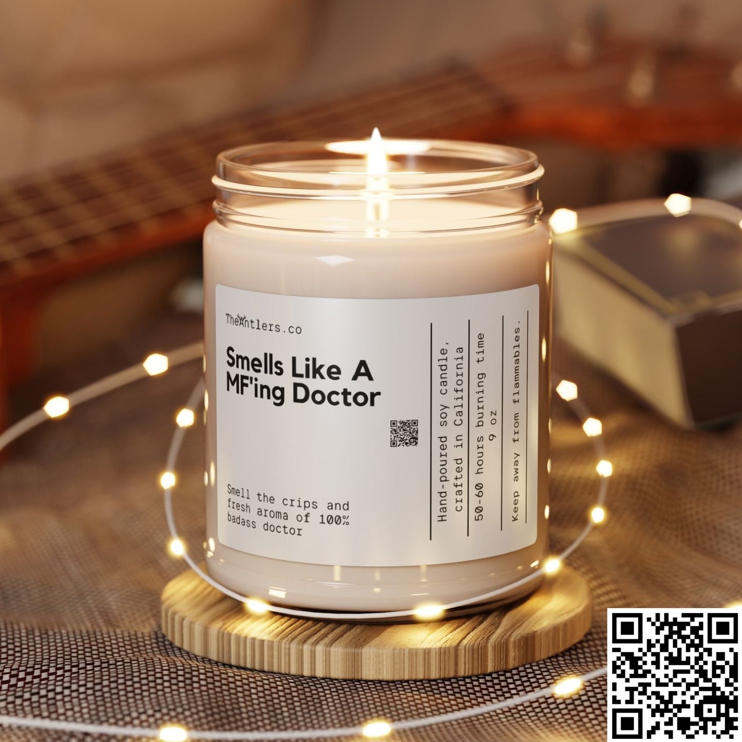 Smells Like A MF'ing Doctor Soy Wax Candle, Gift For Doctor, Med School Graduation Gift, Future Doctor Candle, Eco Friendly 9oz. Candle Gift