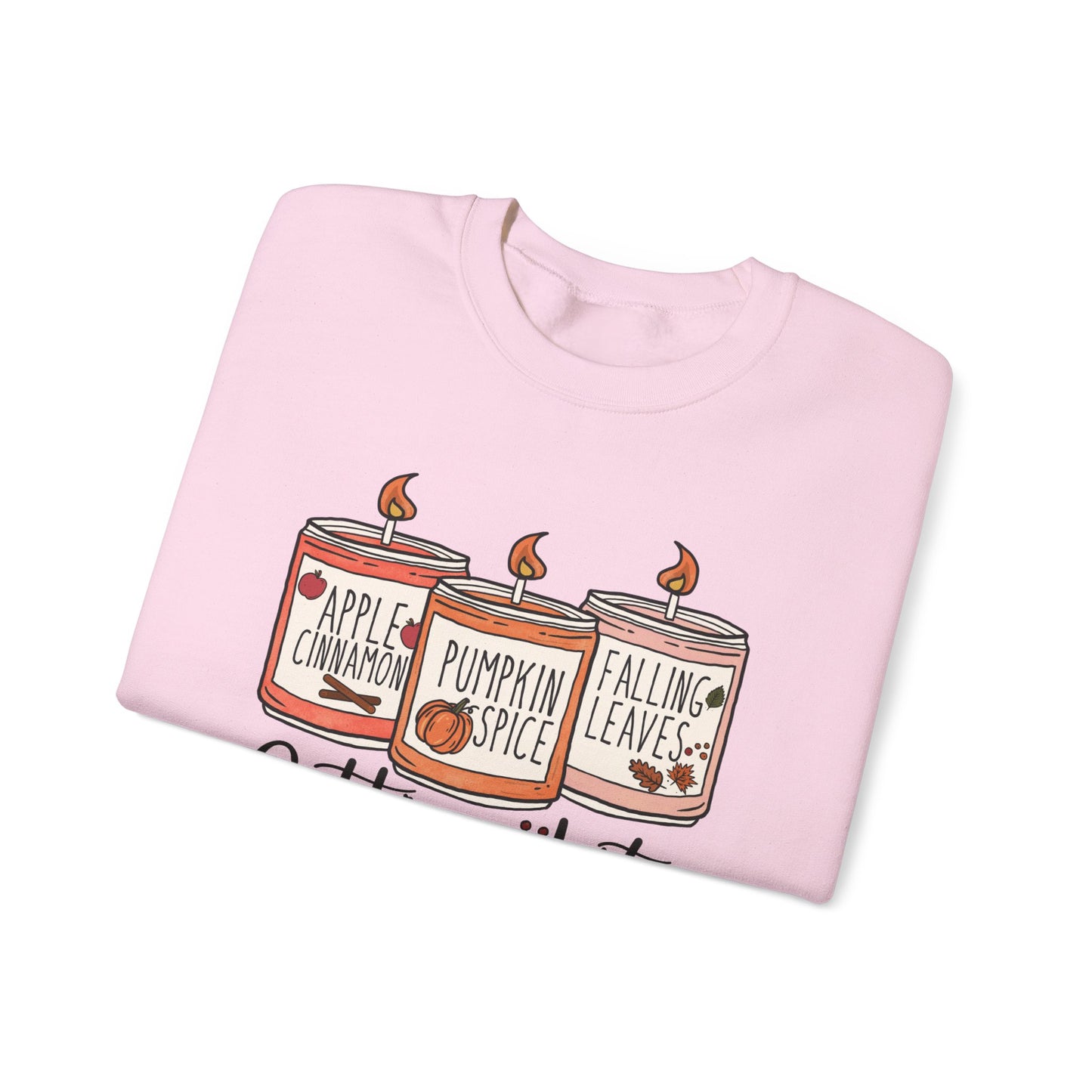 Halloween Candles Fall Season Vibe Unisex Heavy Blend™ Crewneck Sweatshirt