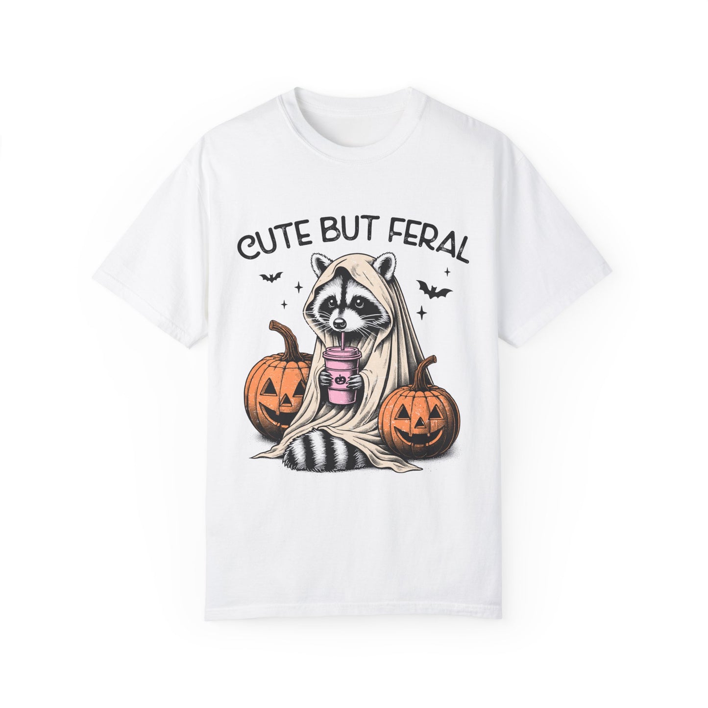 Raccoon Garment-dyed Tee Comfort Color T-shirt - Cute and Feral Halloween Season Gift Ideas