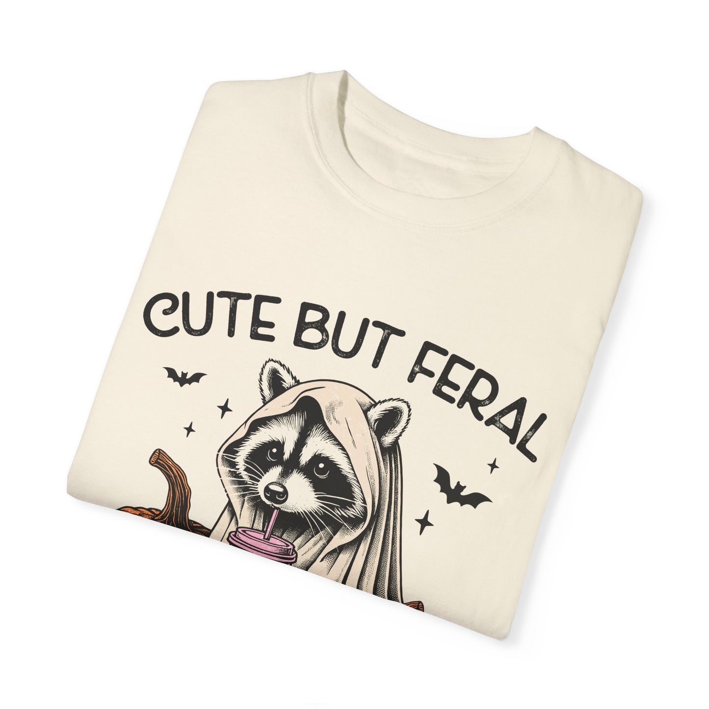 Raccoon Garment-dyed Tee Comfort Color T-shirt - Cute and Feral Halloween Season Gift Ideas