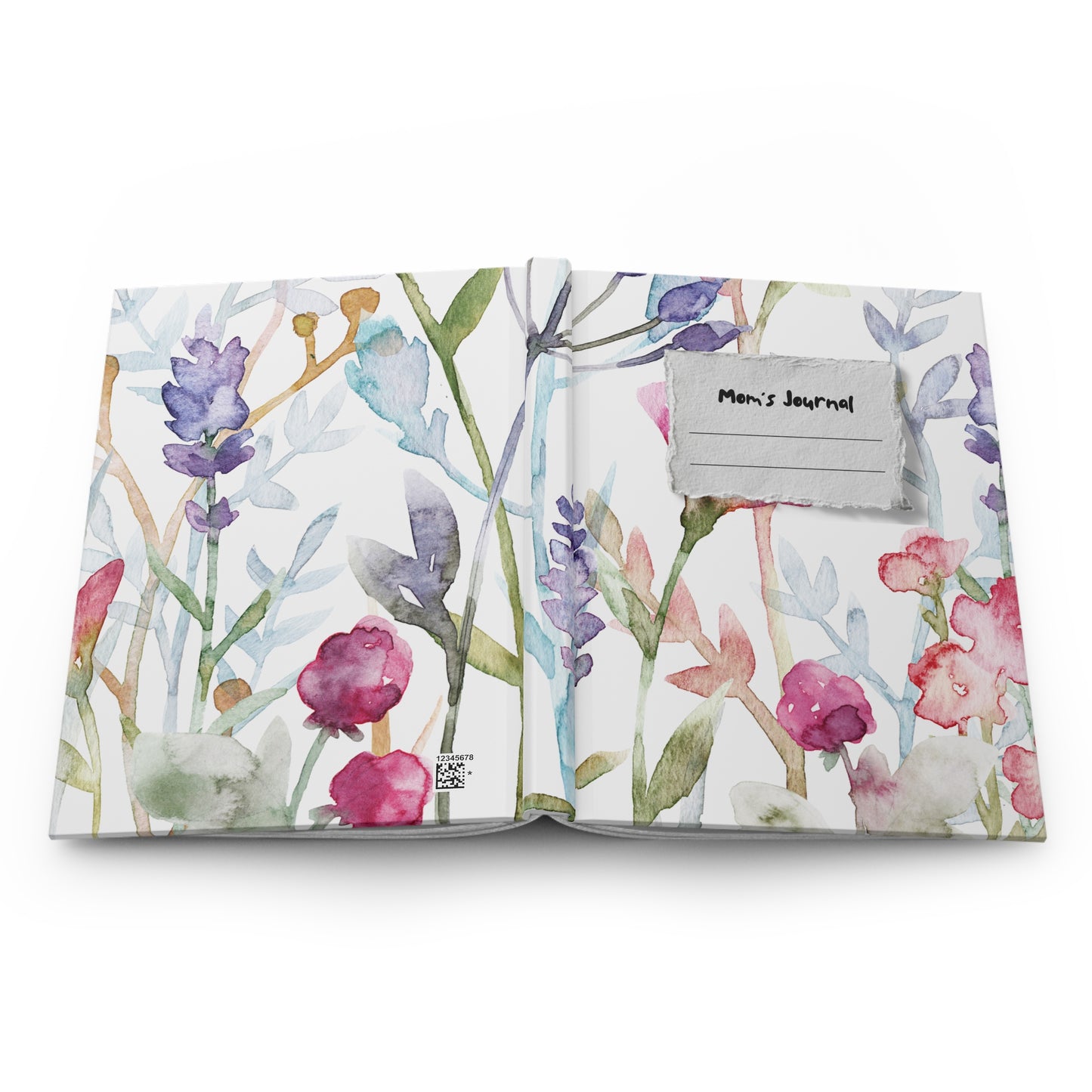 Personalized Name Watercolor Wildflower Hardcover Journal Notebook | Mother's Day Book Lovers Gift Idea