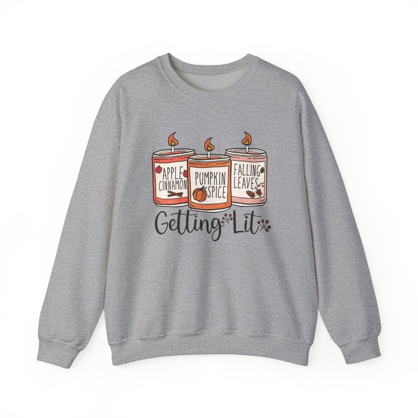 Halloween Candles Fall Season Vibe Unisex Heavy Blend™ Crewneck Sweatshirt