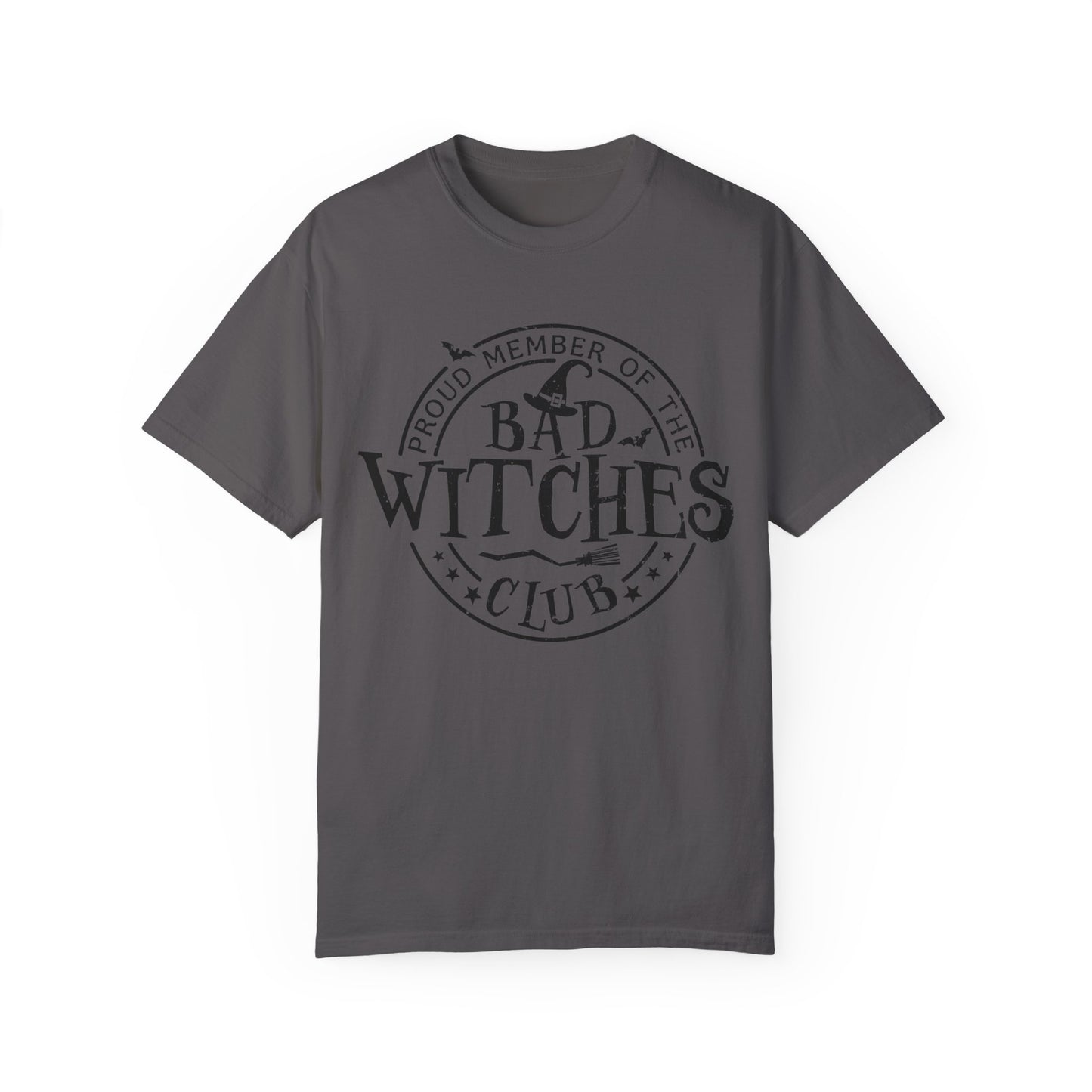 Bad Witches Club Unisex Garment-dyed Tee Comfort Color T-shirt - Halloween Holiday Season Gift Ideas