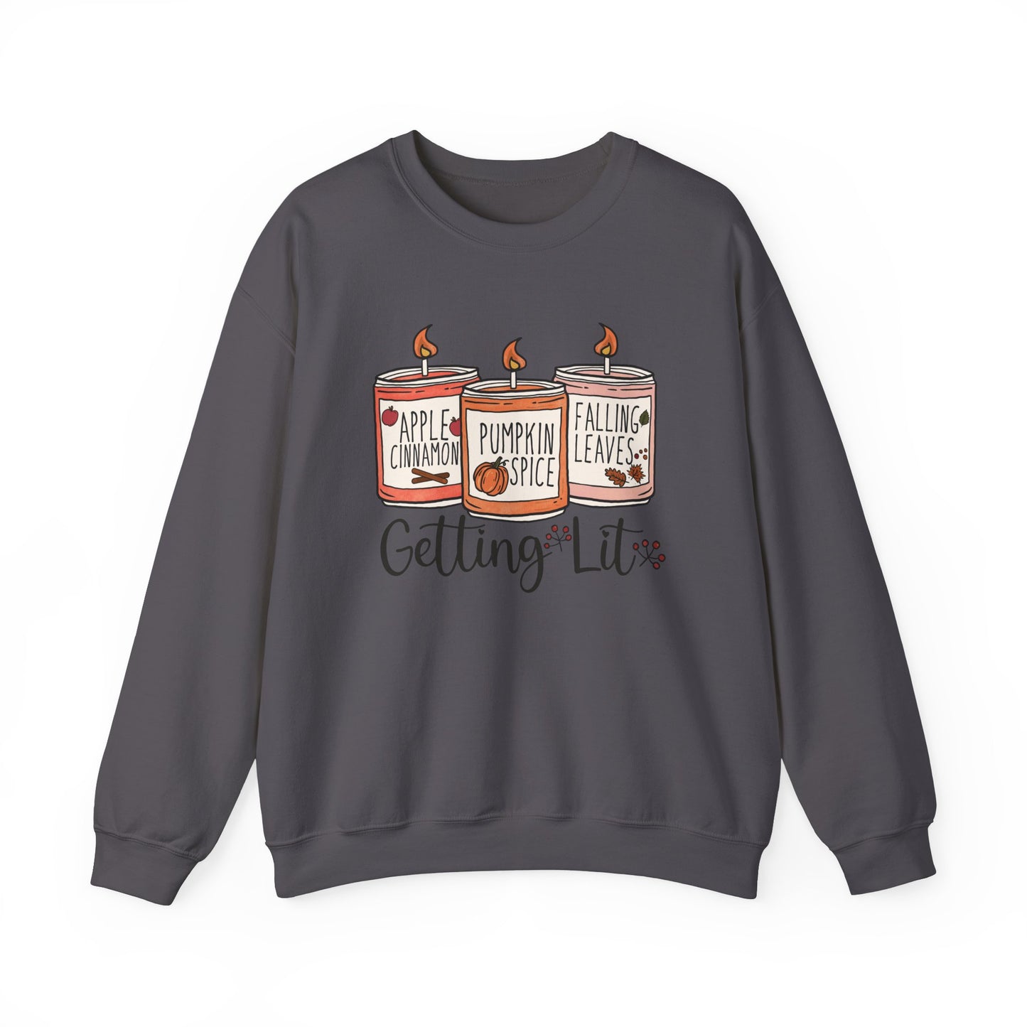 Halloween Candles Fall Season Vibe Unisex Heavy Blend™ Crewneck Sweatshirt