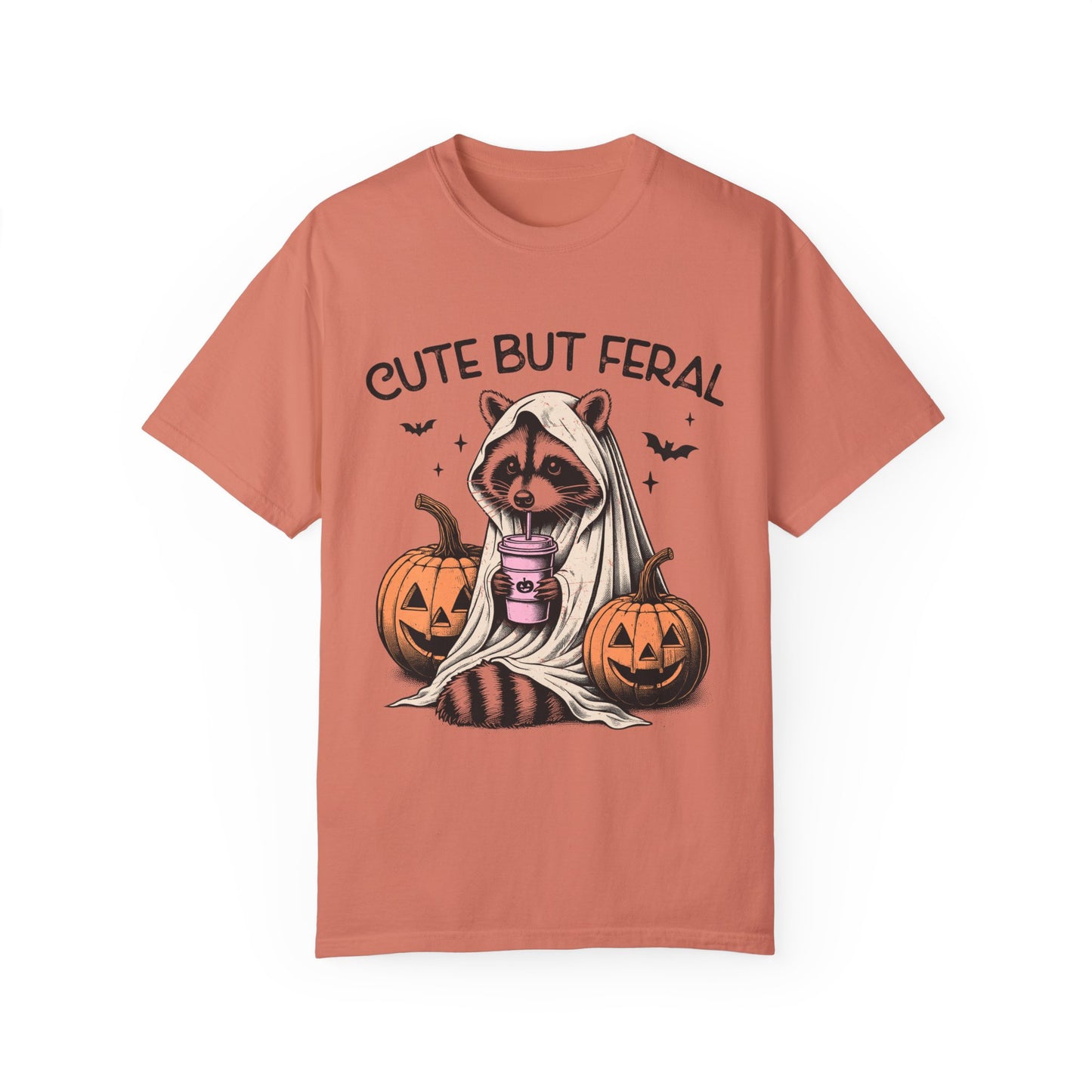 Raccoon Garment-dyed Tee Comfort Color T-shirt - Cute and Feral Halloween Season Gift Ideas