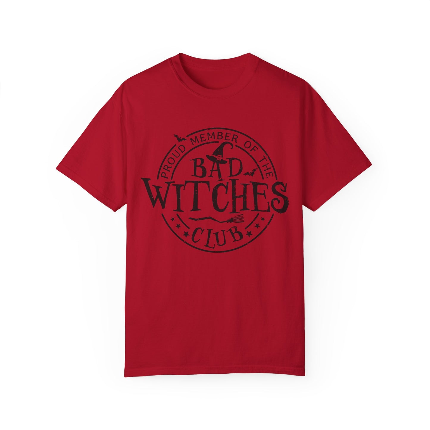 Bad Witches Club Unisex Garment-dyed Tee Comfort Color T-shirt - Halloween Holiday Season Gift Ideas