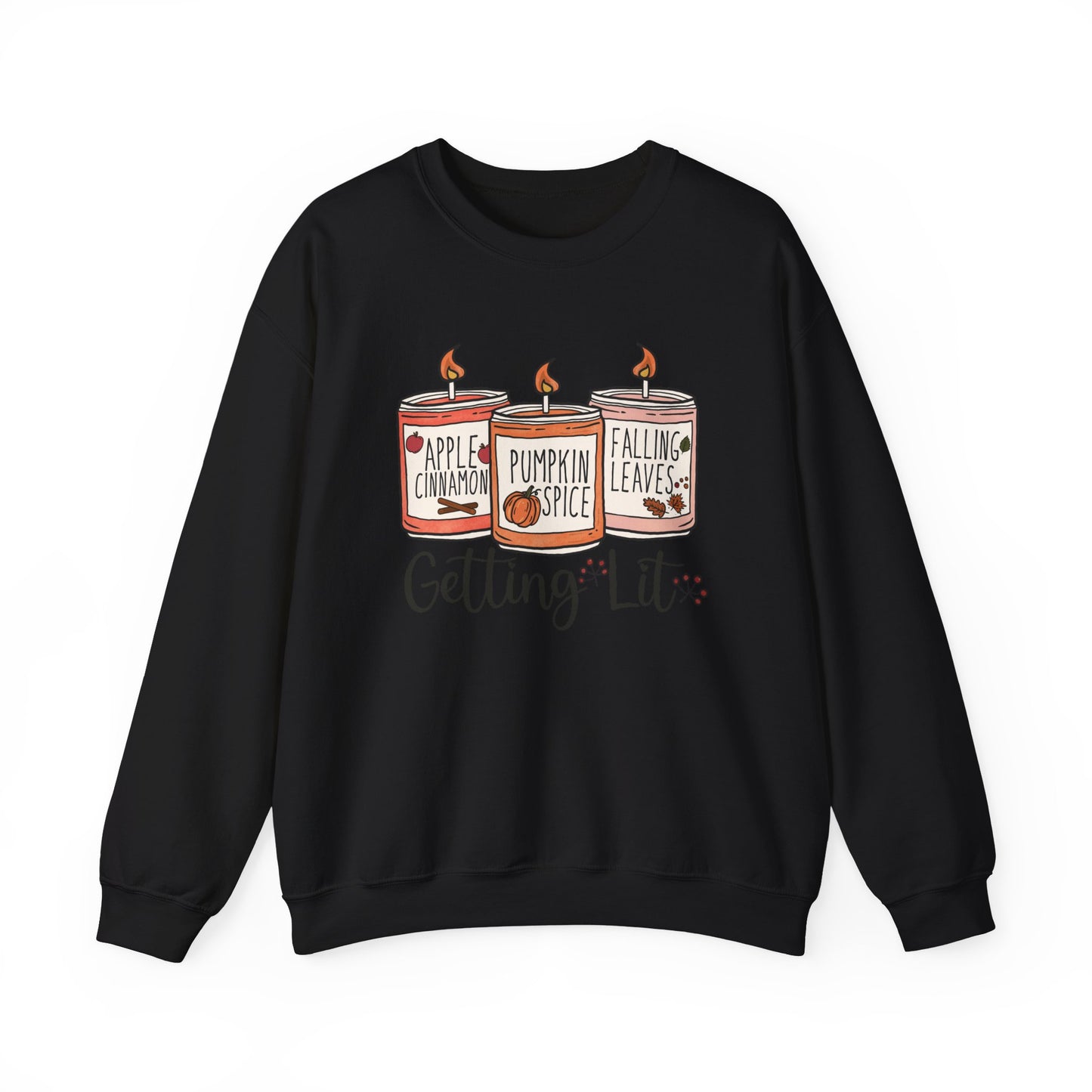 Halloween Candles Fall Season Vibe Unisex Heavy Blend™ Crewneck Sweatshirt