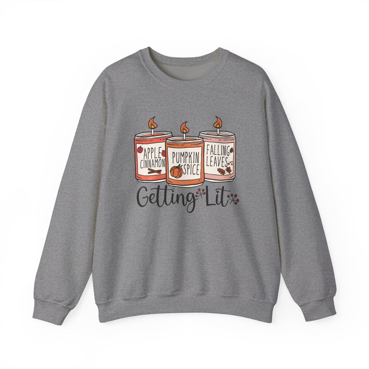 Halloween Candles Fall Season Vibe Unisex Heavy Blend™ Crewneck Sweatshirt