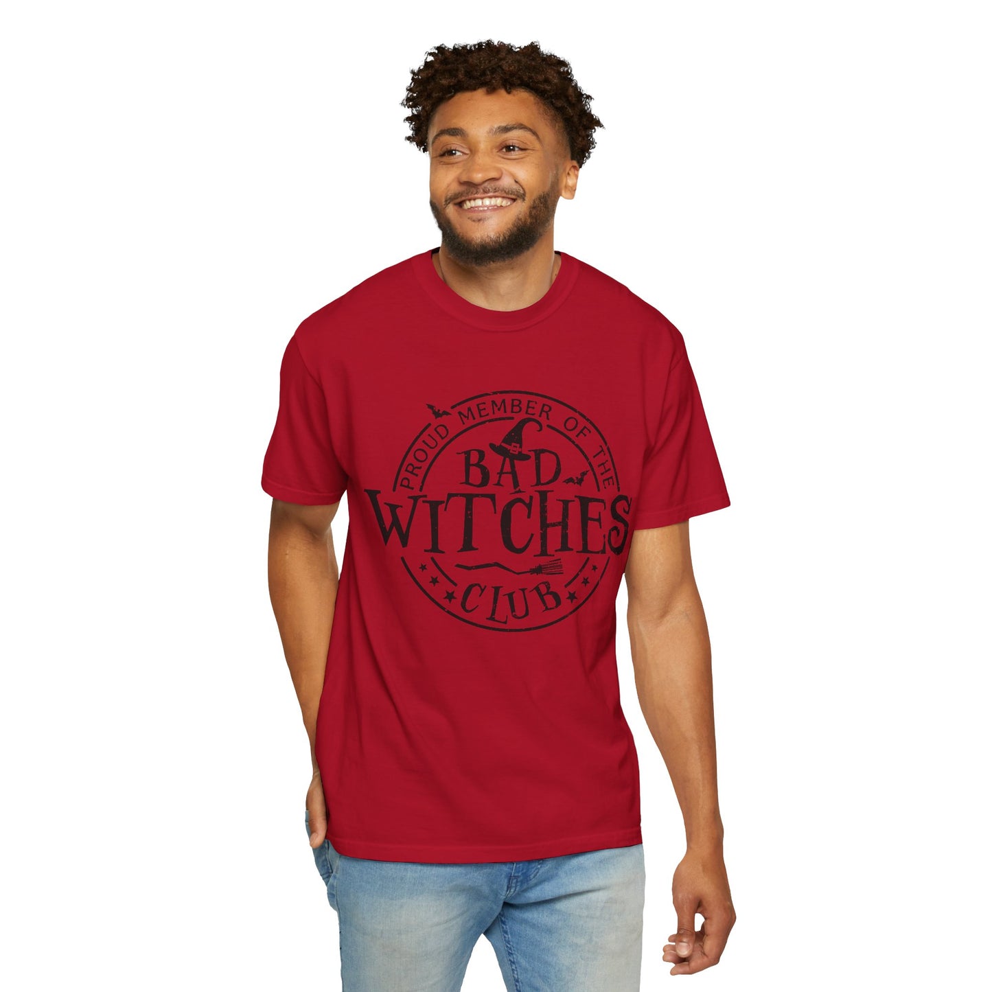 Bad Witches Club Unisex Garment-dyed Tee Comfort Color T-shirt - Halloween Holiday Season Gift Ideas