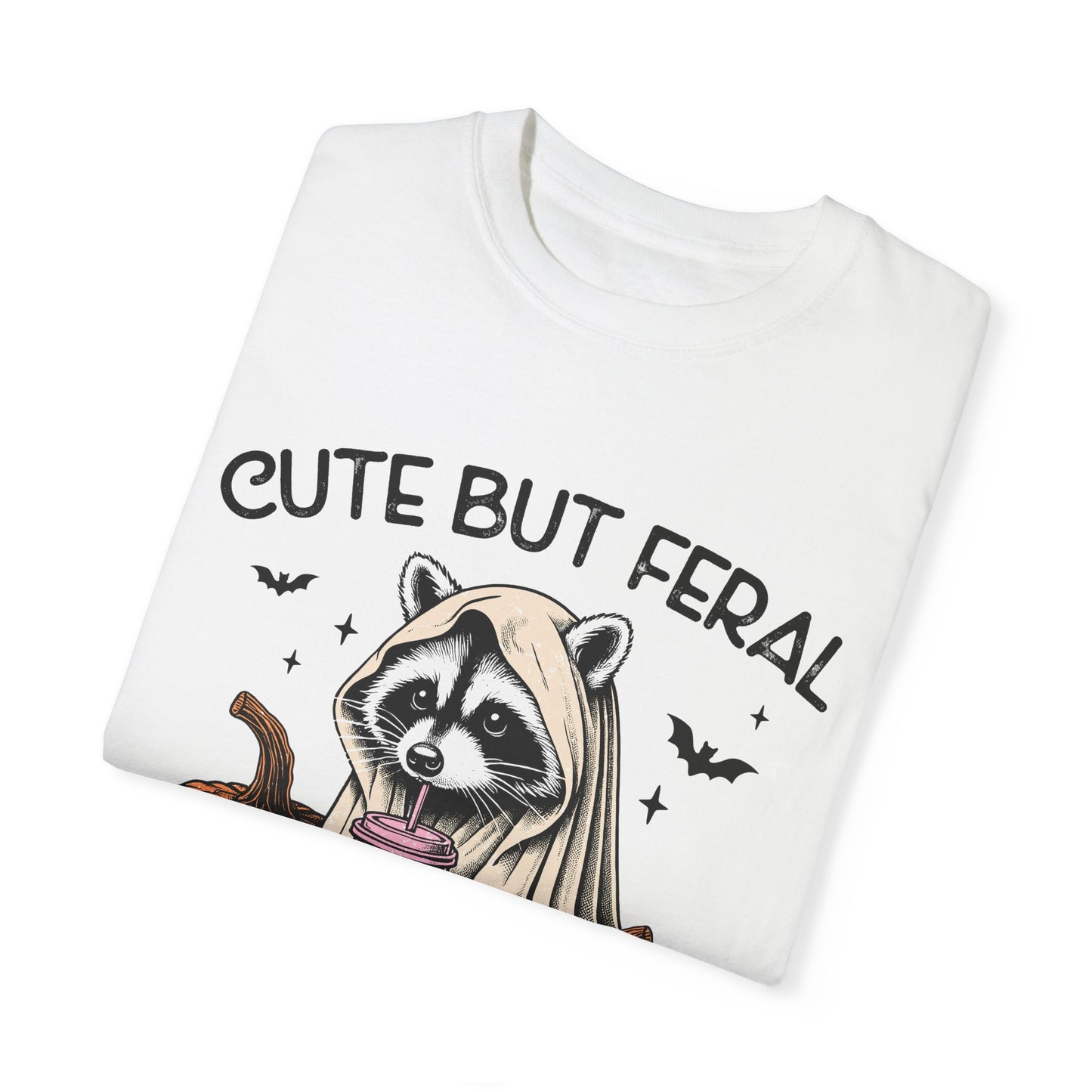 Raccoon Garment-dyed Tee Comfort Color T-shirt - Cute and Feral Halloween Season Gift Ideas