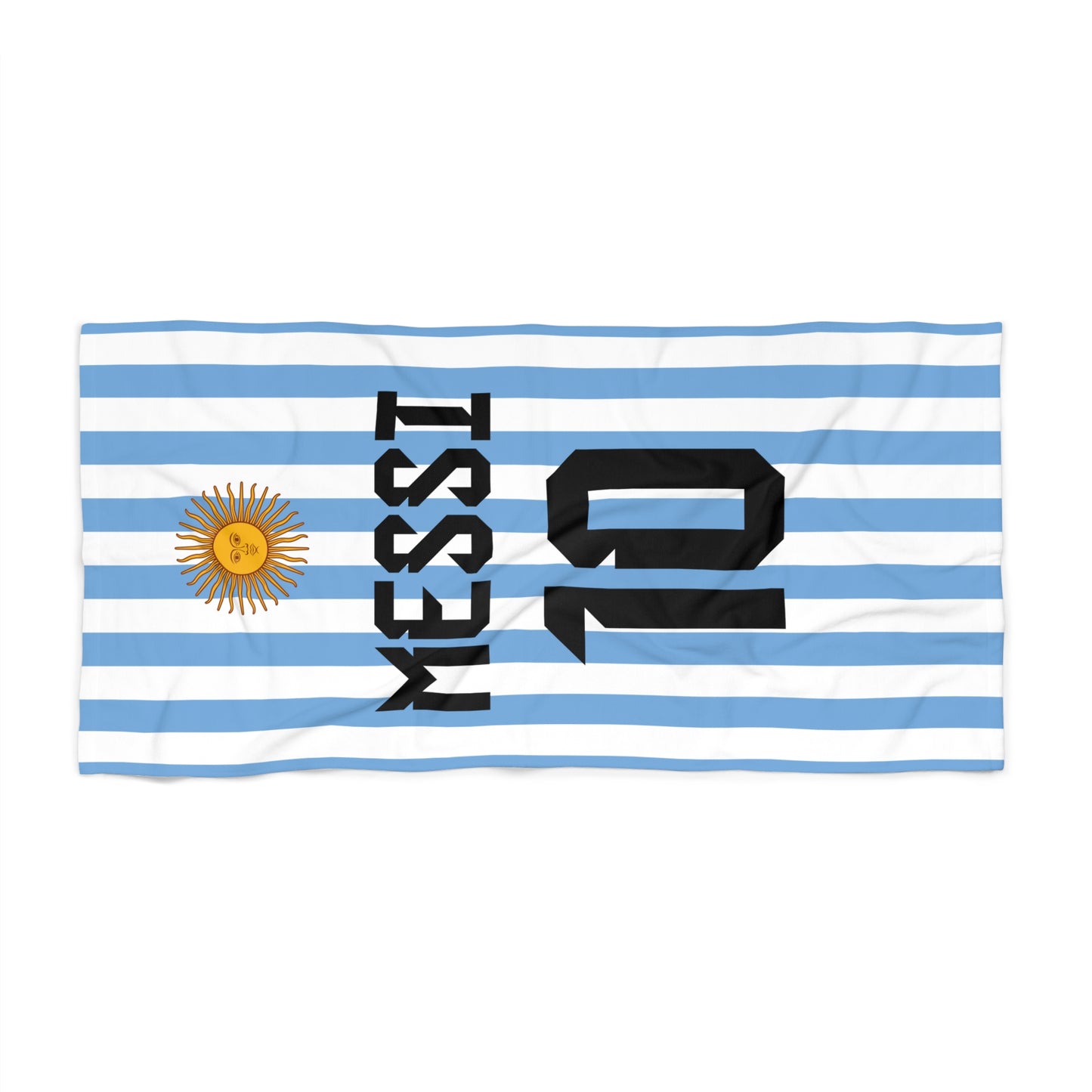 Personalized Argentina Beach Towel | Birthday Anniversary Christmas Football Soccer Jersey Fans Gift Ideas