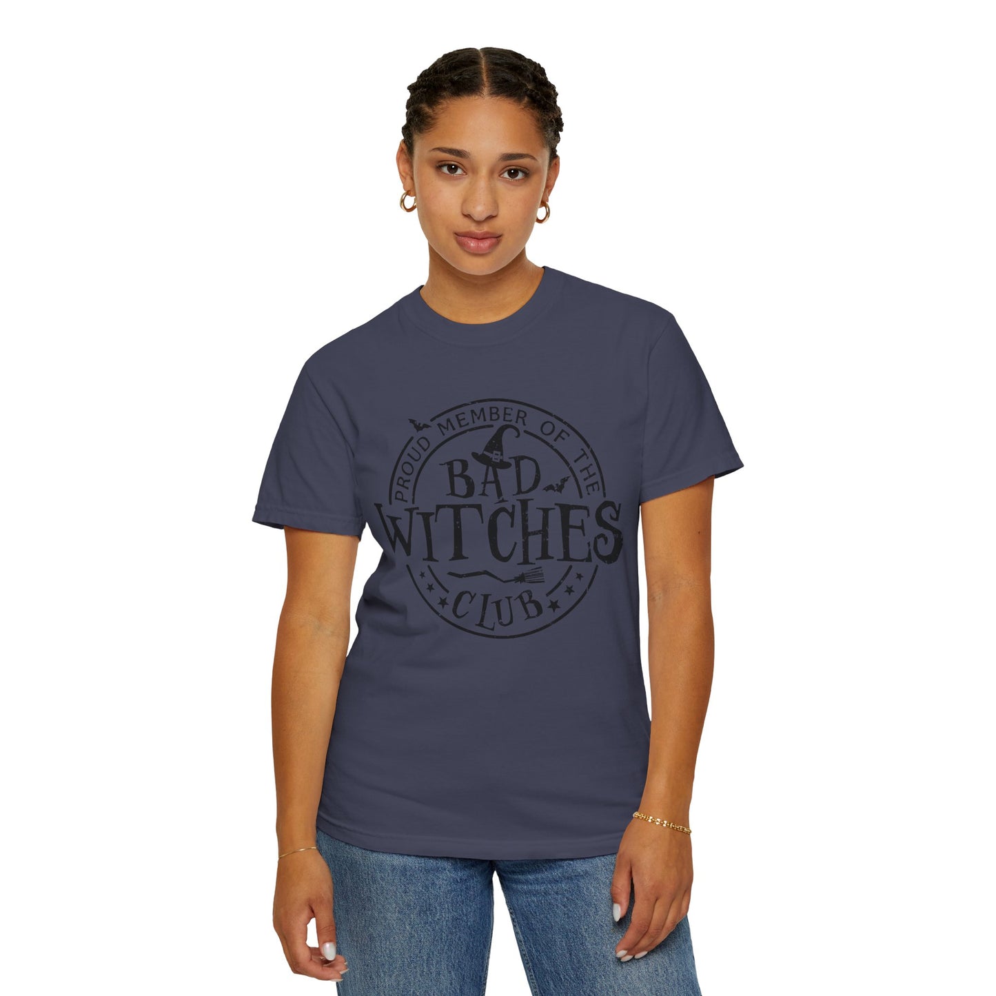 Bad Witches Club Unisex Garment-dyed Tee Comfort Color T-shirt - Halloween Holiday Season Gift Ideas
