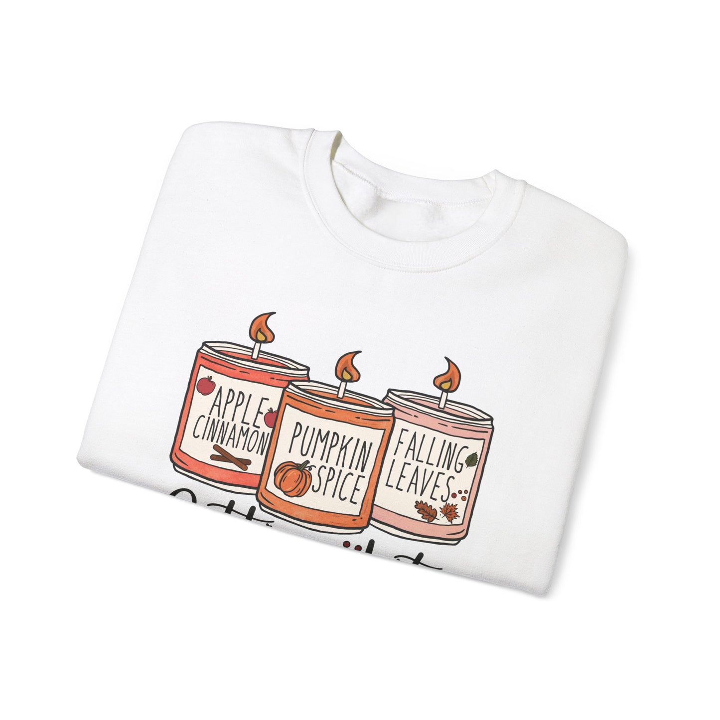 Halloween Candles Fall Season Vibe Unisex Heavy Blend™ Crewneck Sweatshirt