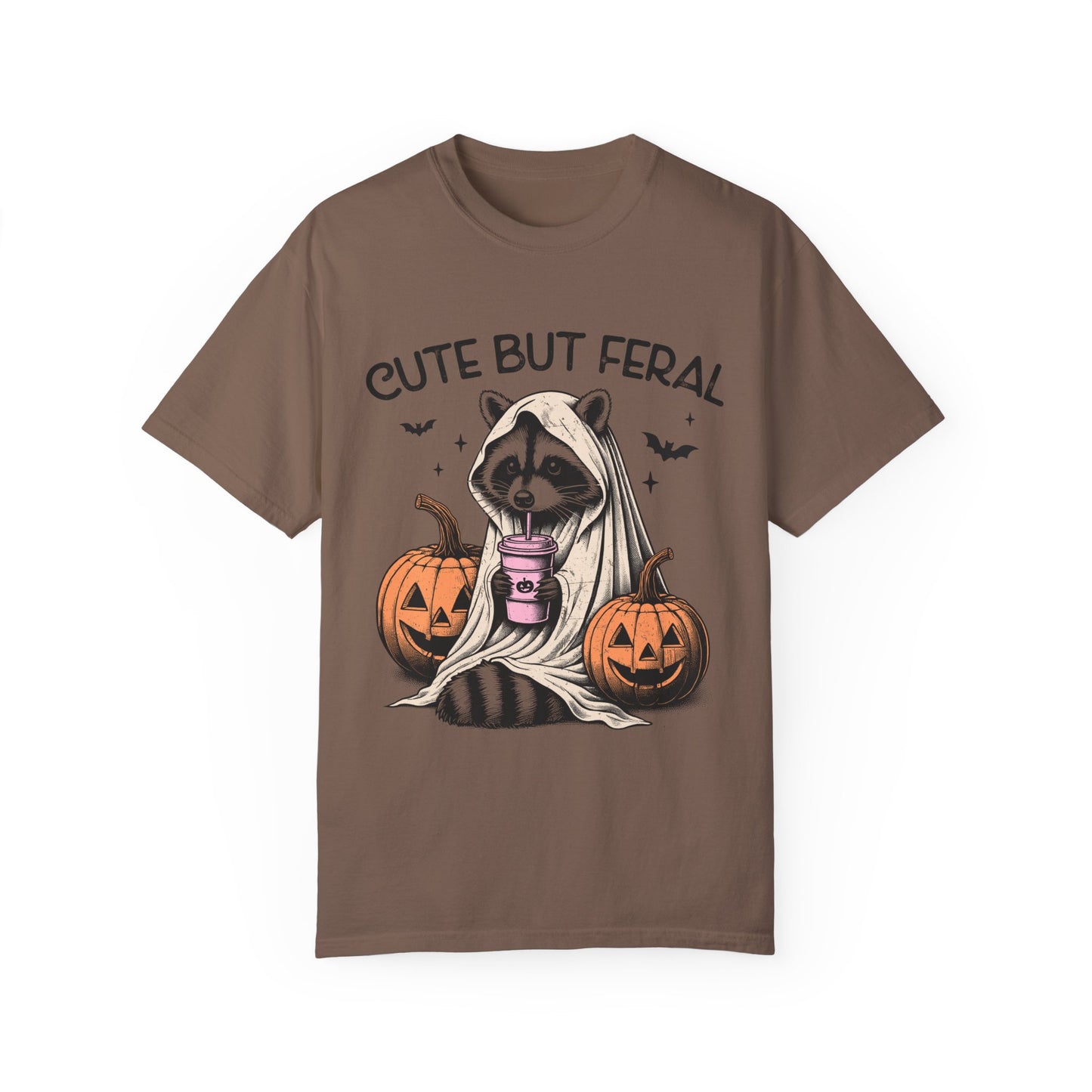 Raccoon Garment-dyed Tee Comfort Color T-shirt - Cute and Feral Halloween Season Gift Ideas