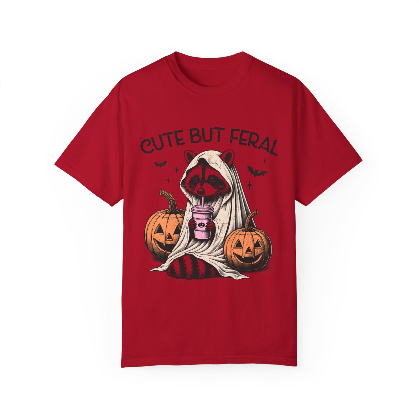 Raccoon Garment-dyed Tee Comfort Color T-shirt - Cute and Feral Halloween Season Gift Ideas