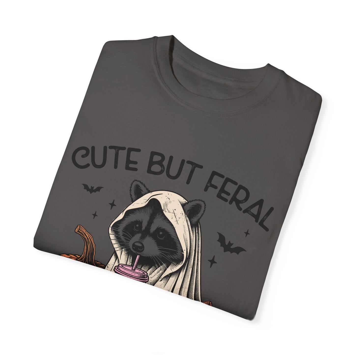 Raccoon Garment-dyed Tee Comfort Color T-shirt - Cute and Feral Halloween Season Gift Ideas