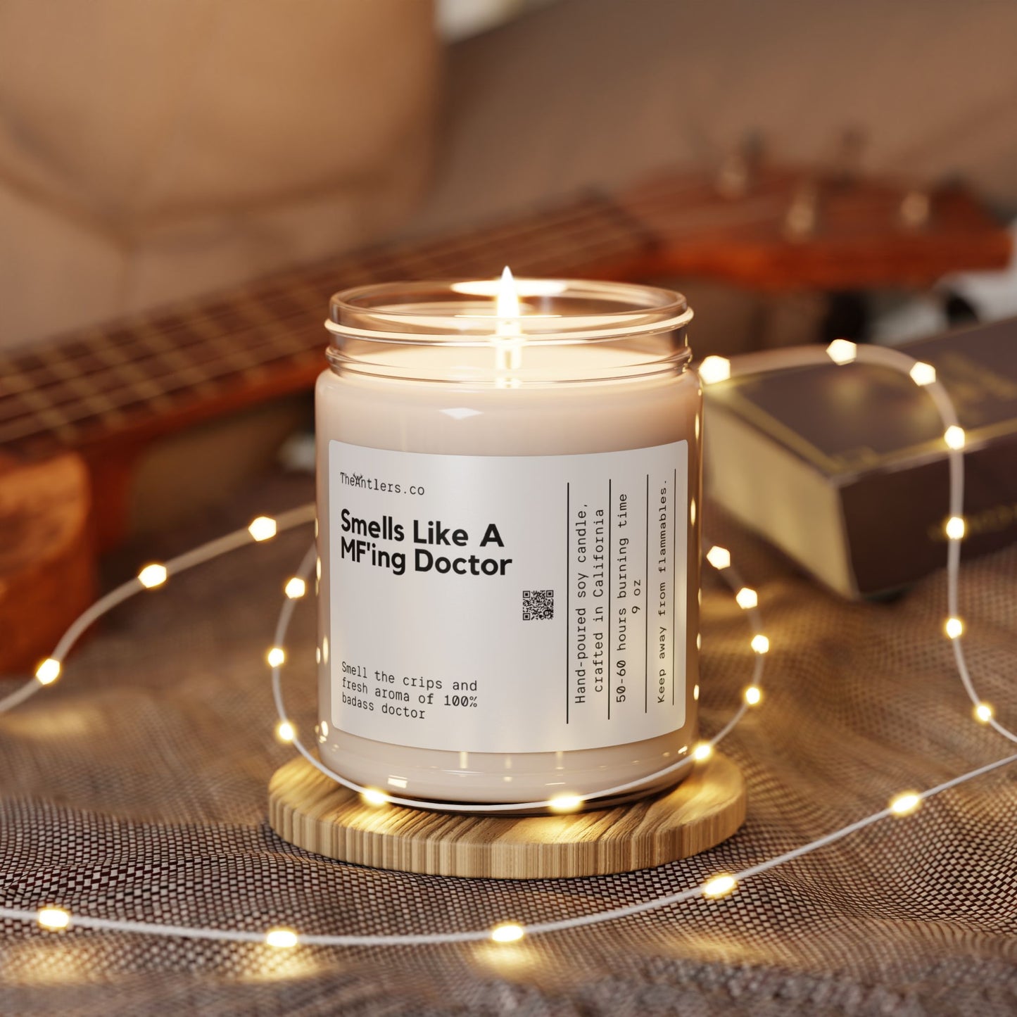 Smells Like A MF'ing Doctor Soy Wax Candle, Gift For Doctor, Med School Graduation Gift, Future Doctor Candle, Eco Friendly 9oz. Candle Gift
