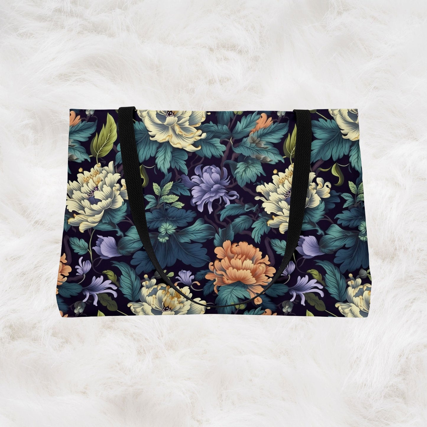 Personalized Weekender Bag | Toile De Jouy Seamless Vintage Floral Art | Travel Birthday Anniversary Christmas Gift Ideas Bridesmaids Gifts