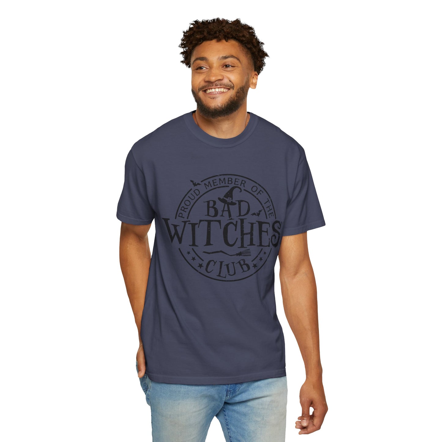Bad Witches Club Unisex Garment-dyed Tee Comfort Color T-shirt - Halloween Holiday Season Gift Ideas