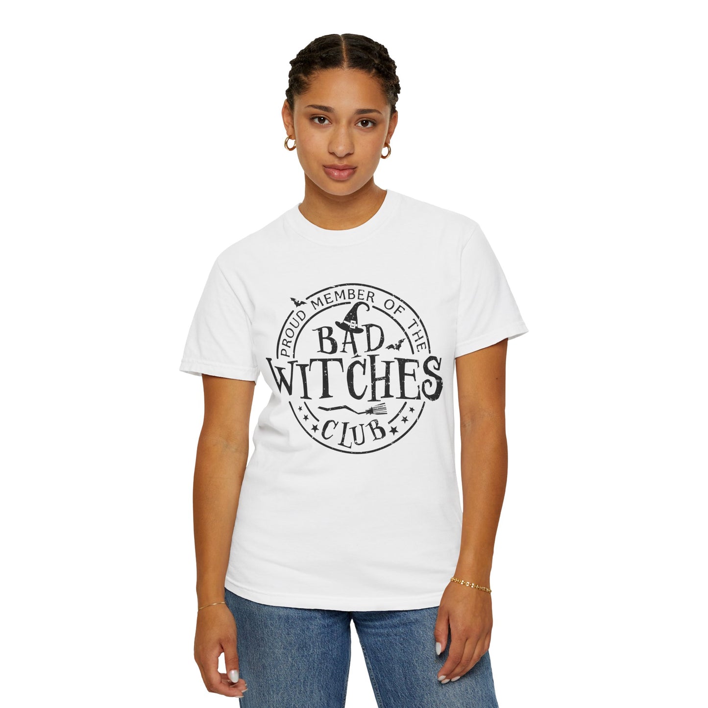 Bad Witches Club Unisex Garment-dyed Tee Comfort Color T-shirt - Halloween Holiday Season Gift Ideas