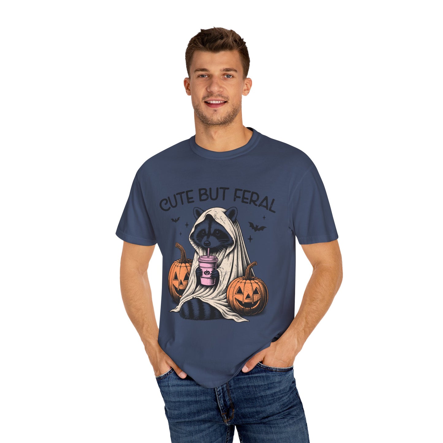 Raccoon Garment-dyed Tee Comfort Color T-shirt - Cute and Feral Halloween Season Gift Ideas