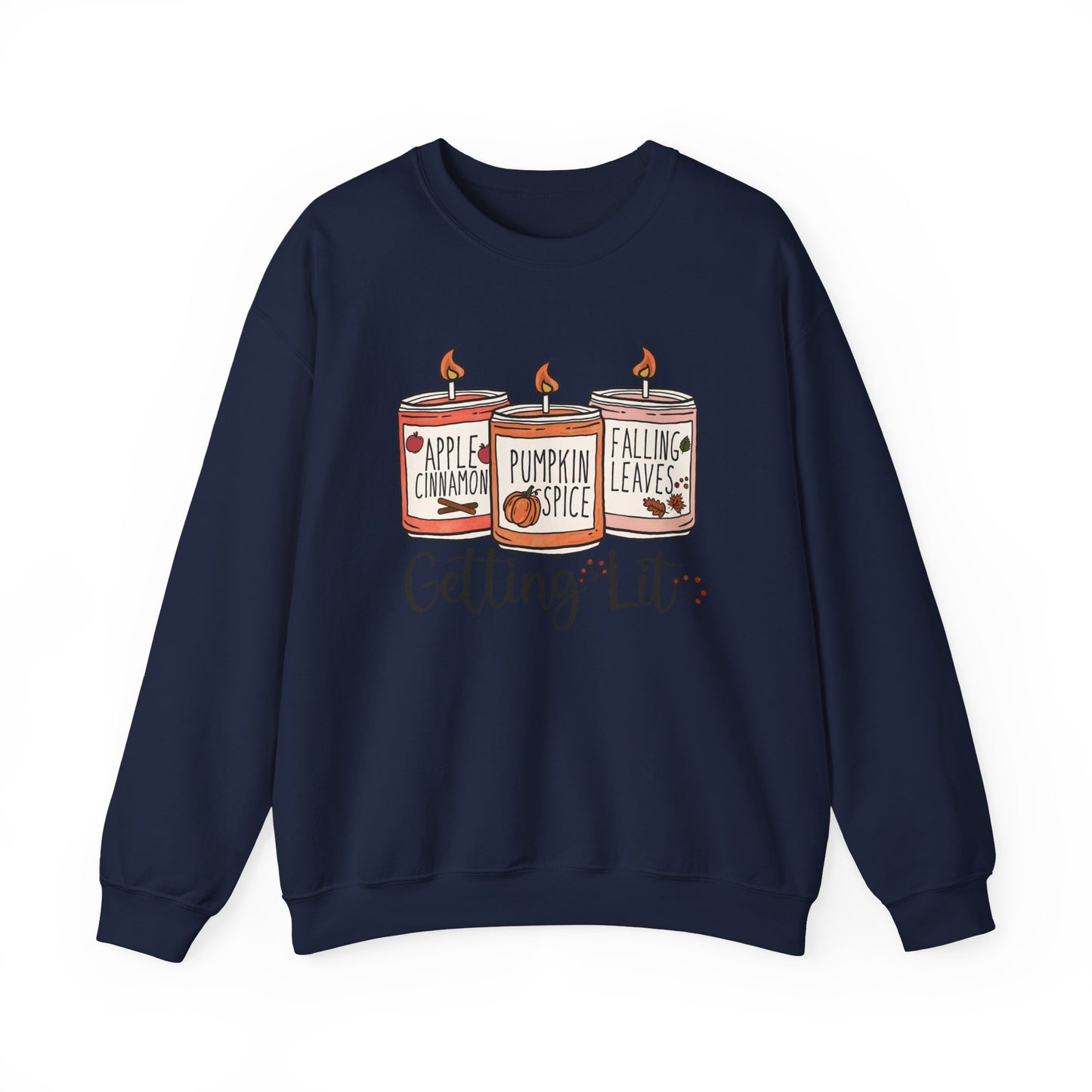 Halloween Candles Fall Season Vibe Unisex Heavy Blend™ Crewneck Sweatshirt