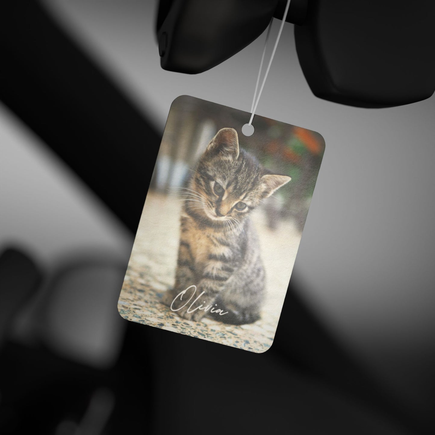 Personalized Photo and Text Car Air Freshener | Pet Lover Gift Ideas