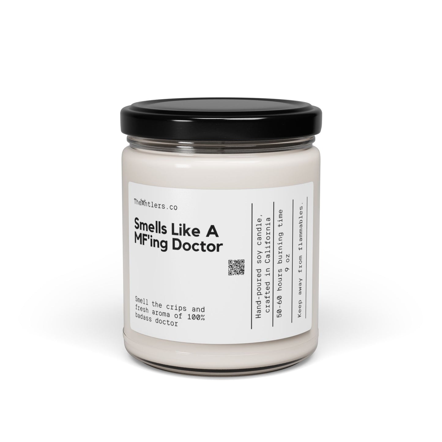Smells Like A MF'ing Doctor Soy Wax Candle, Gift For Doctor, Med School Graduation Gift, Future Doctor Candle, Eco Friendly 9oz. Candle Gift