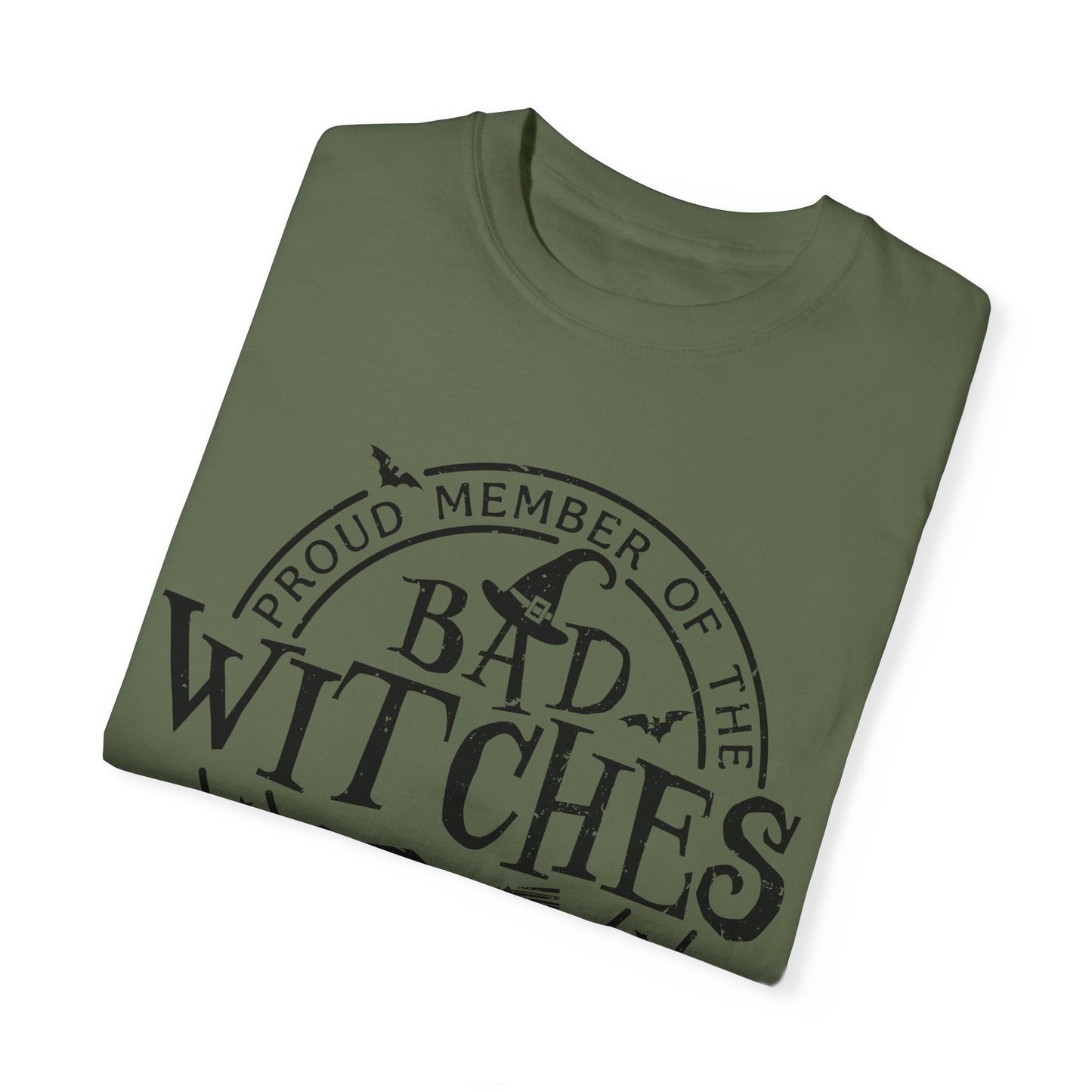 Bad Witches Club Unisex Garment-dyed Tee Comfort Color T-shirt - Halloween Holiday Season Gift Ideas