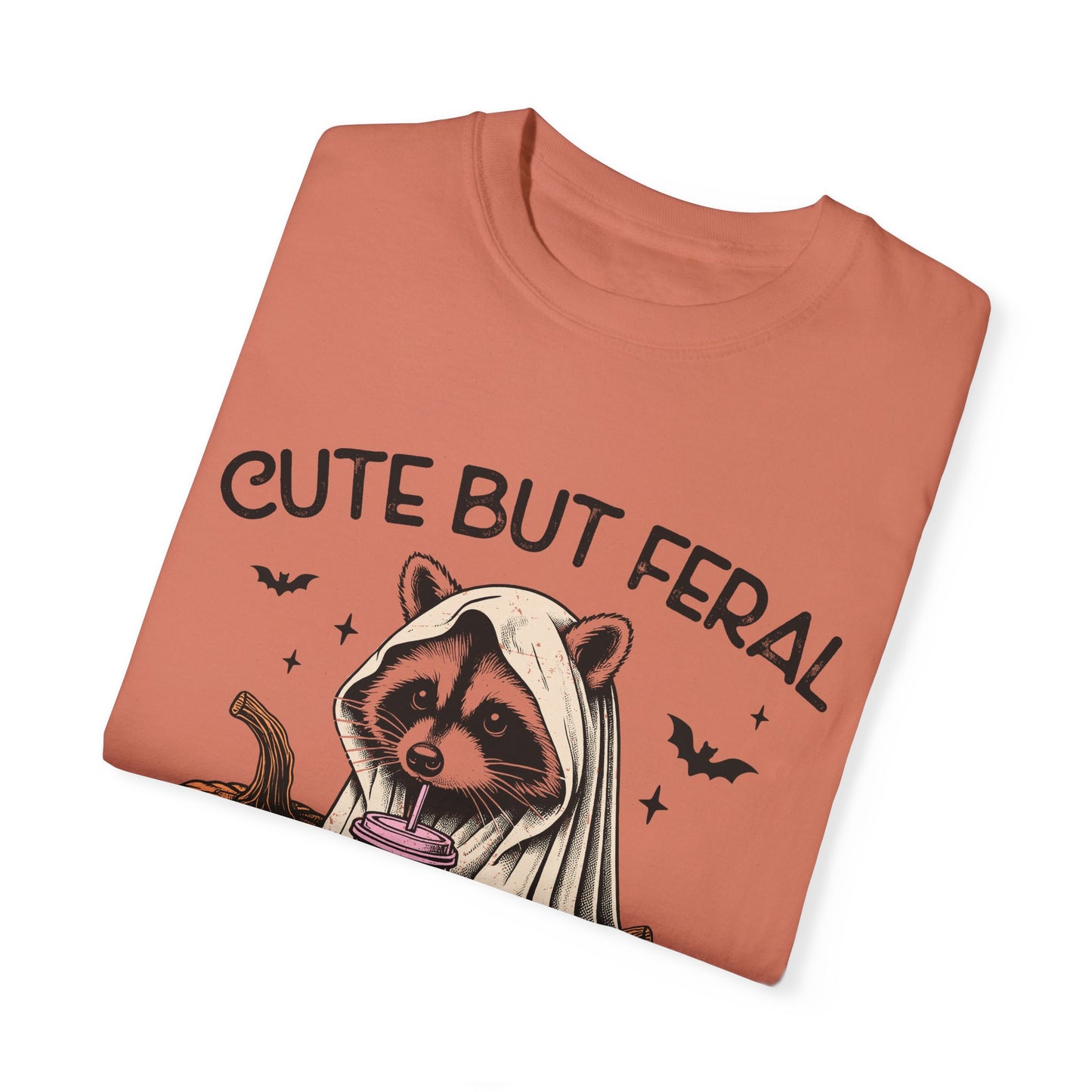 Raccoon Garment-dyed Tee Comfort Color T-shirt - Cute and Feral Halloween Season Gift Ideas