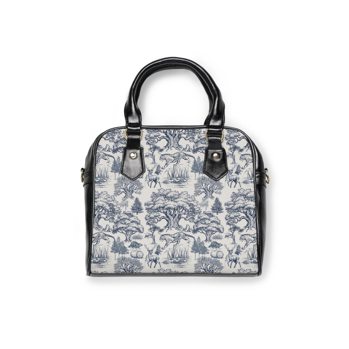 Personalized Shoulder Handbag Toile De Jouy Nature Landscape Pattern Version IA
