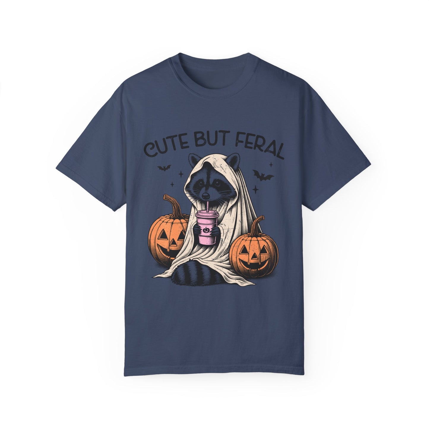Raccoon Garment-dyed Tee Comfort Color T-shirt - Cute and Feral Halloween Season Gift Ideas