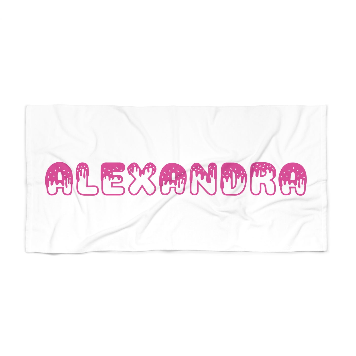 Personalized Name Beach Towel - Pool Beach & Summer Sweet Donut Vibes
