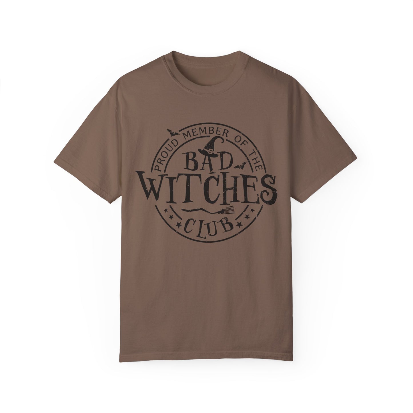 Bad Witches Club Unisex Garment-dyed Tee Comfort Color T-shirt - Halloween Holiday Season Gift Ideas