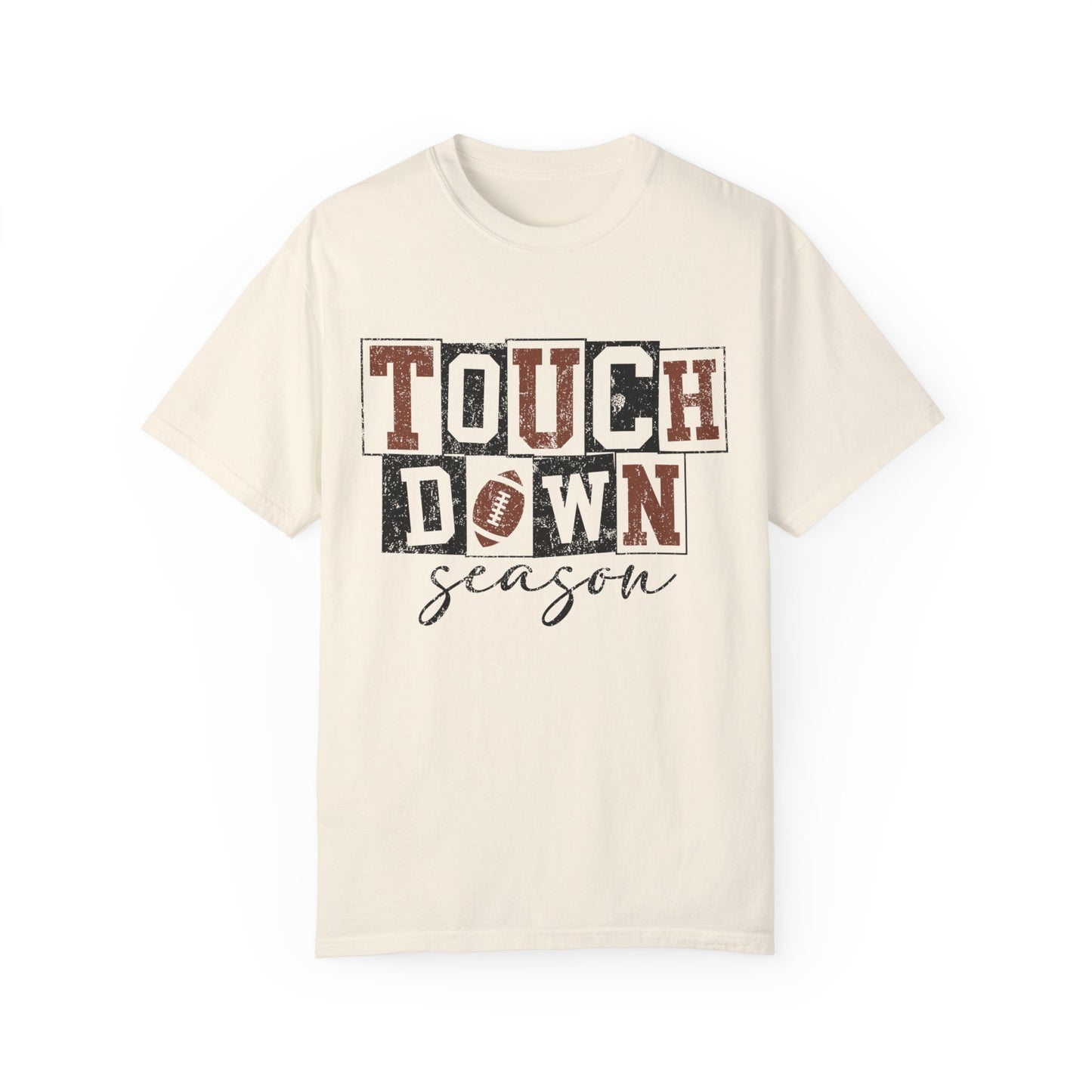 Football Season Unisex Garment-dyed Tee Comfort Color T-shirt - Touch Down Gift Ideas