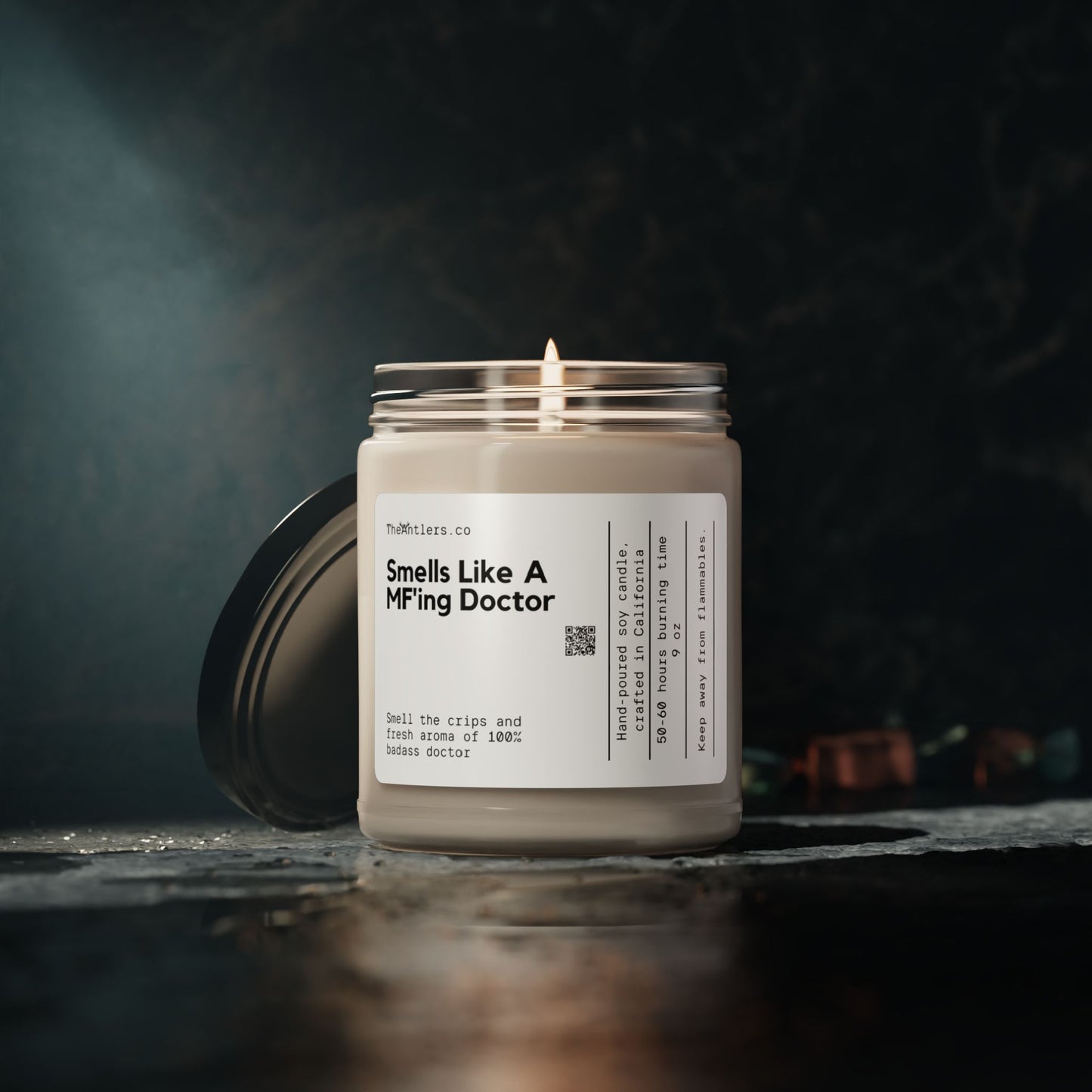 Smells Like A MF'ing Doctor Soy Wax Candle, Gift For Doctor, Med School Graduation Gift, Future Doctor Candle, Eco Friendly 9oz. Candle Gift