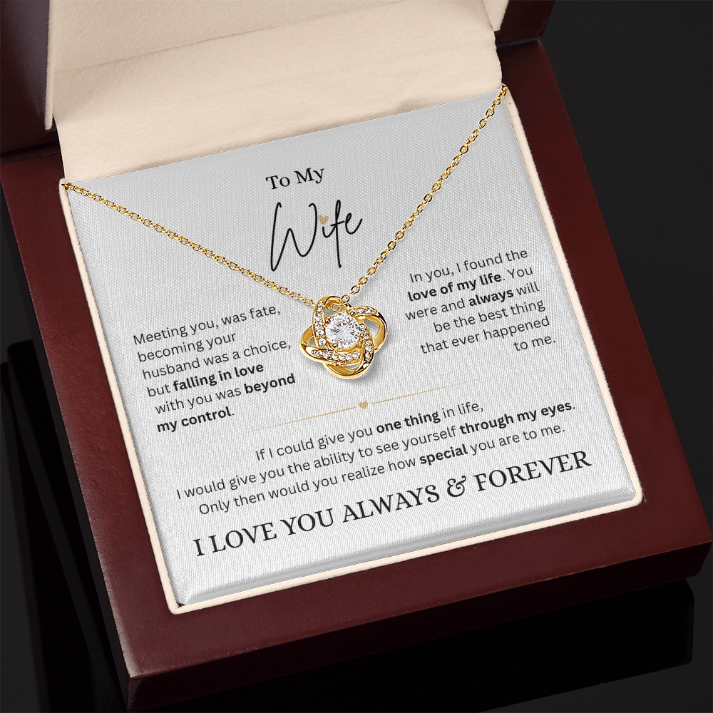 To My Wife Necklace - Perfect Christmas & Anniversary Birthday Gift for Her | Wife Woman Jewelry