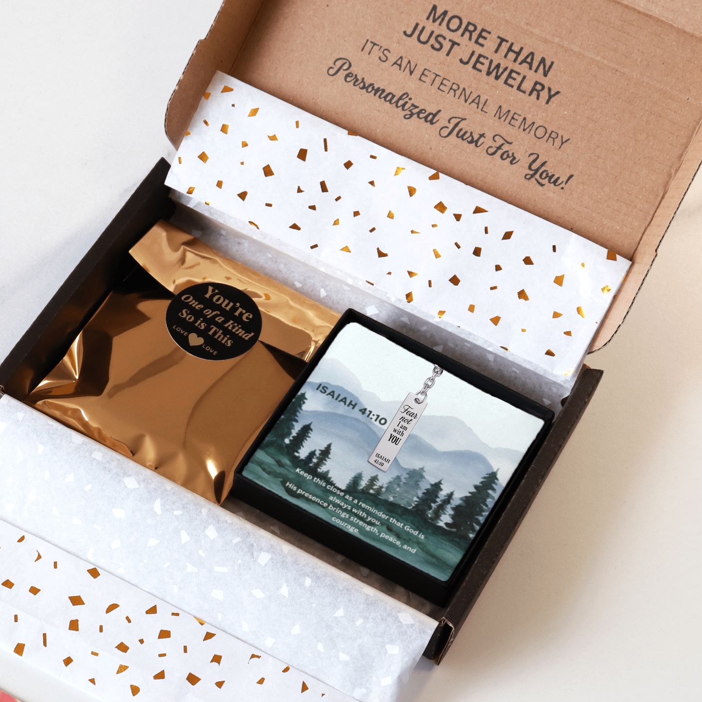 Isaiah 41:10 Engraved Vertical Bar Keychain | Fear not I am with You | Bible Verse Christian Faith Religious Inspirational Gift Ideas